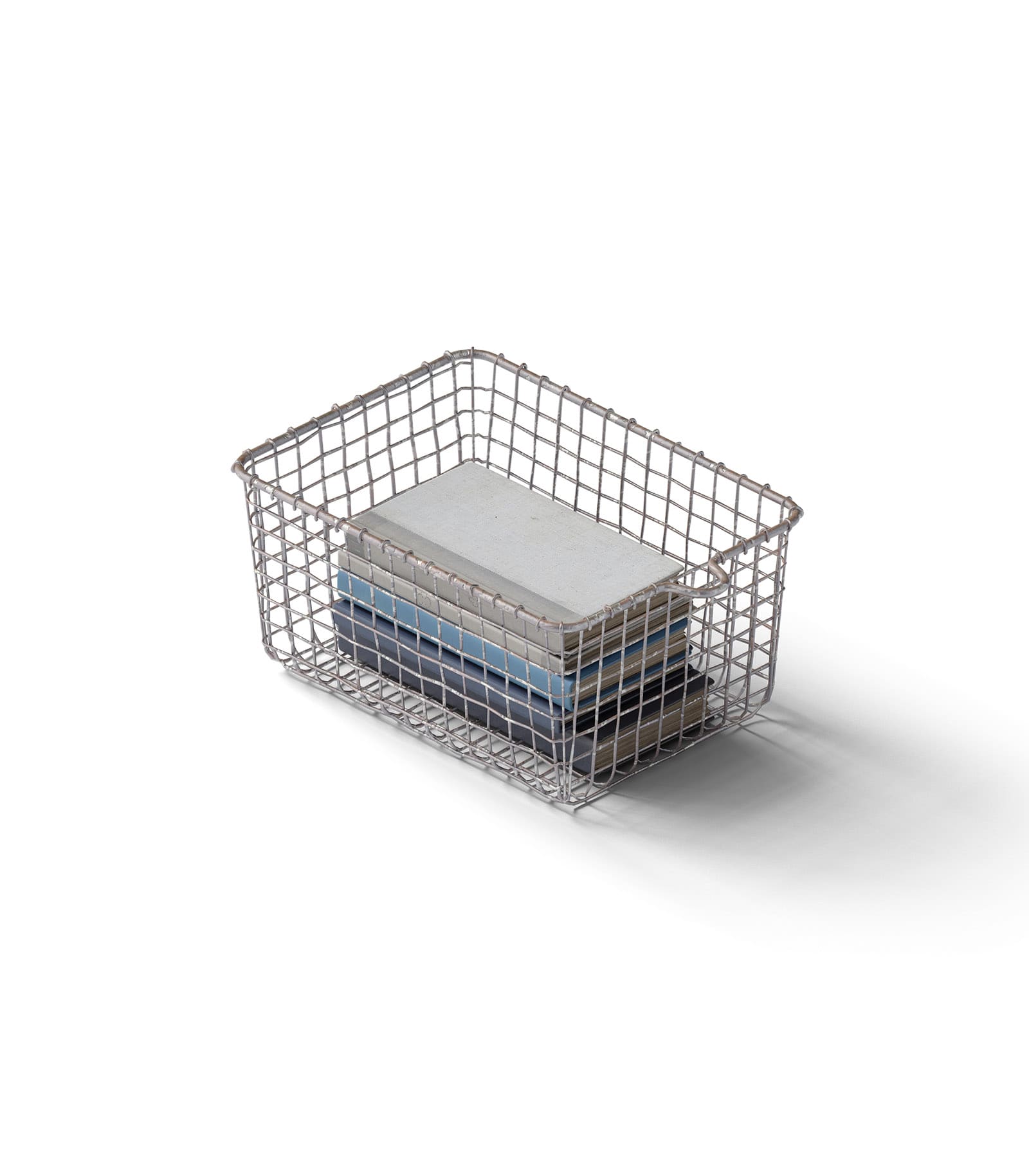 Mockup basket with books isometric Mockup Basket With Books Isometric