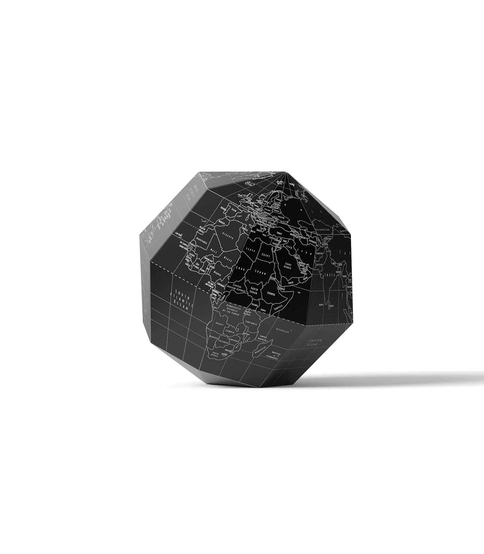 Mockup black globe front Mockup Black Globe Front