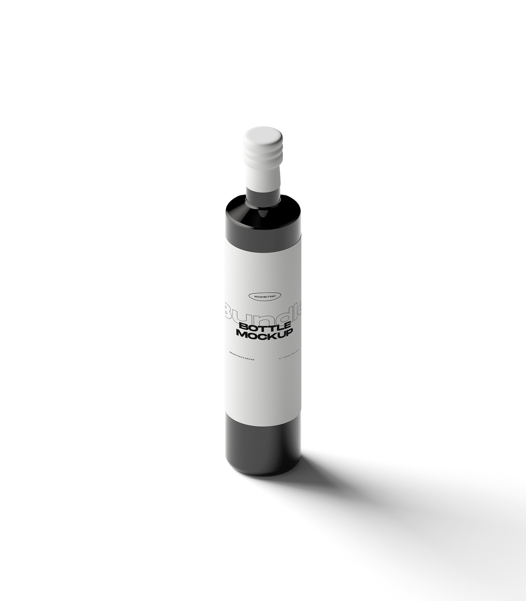 Mockup bottle v12 isometric Mockup Bottle V12 Isometric