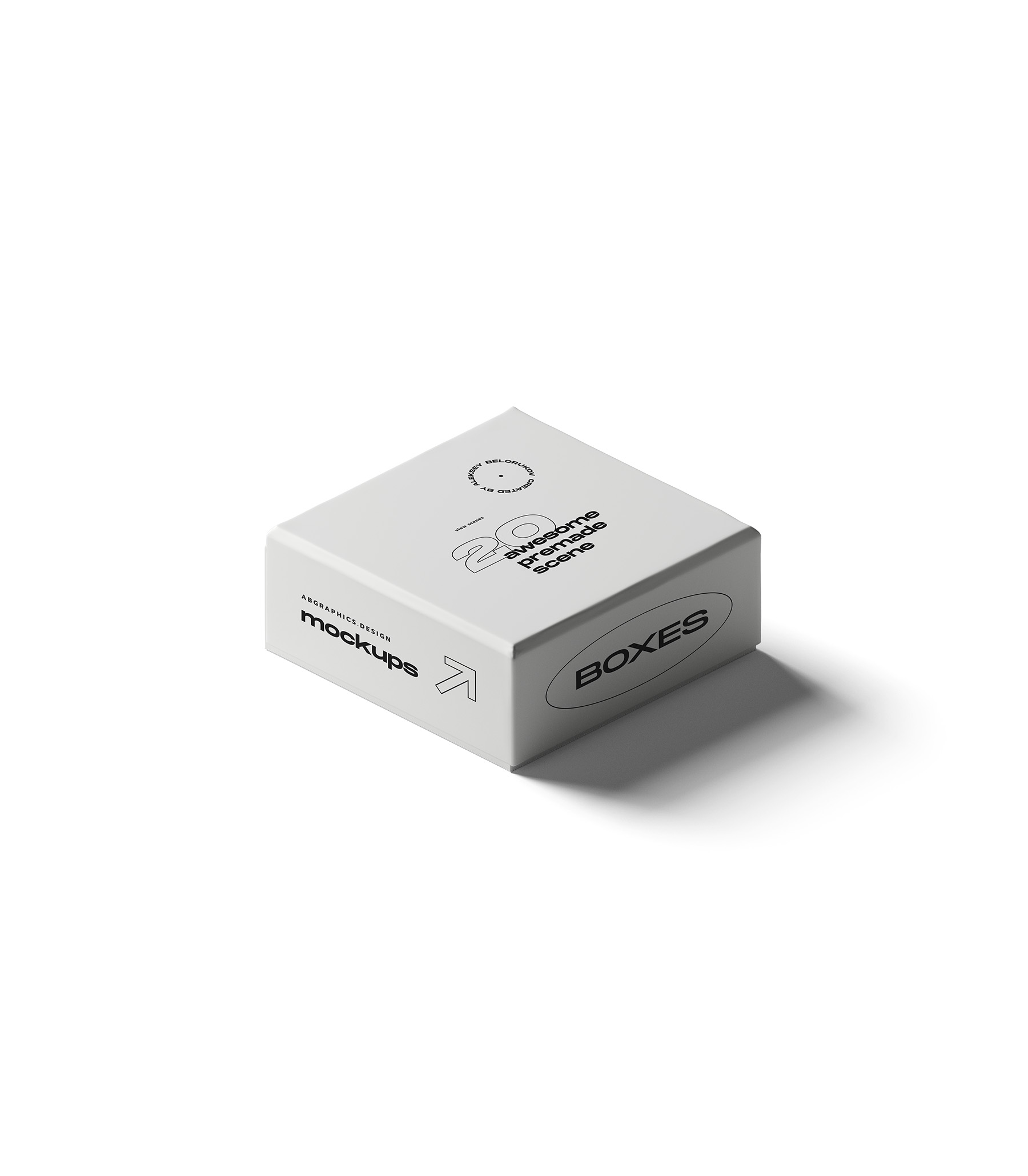 Mockup box v4 isometric Mockup Box V4 Isometric