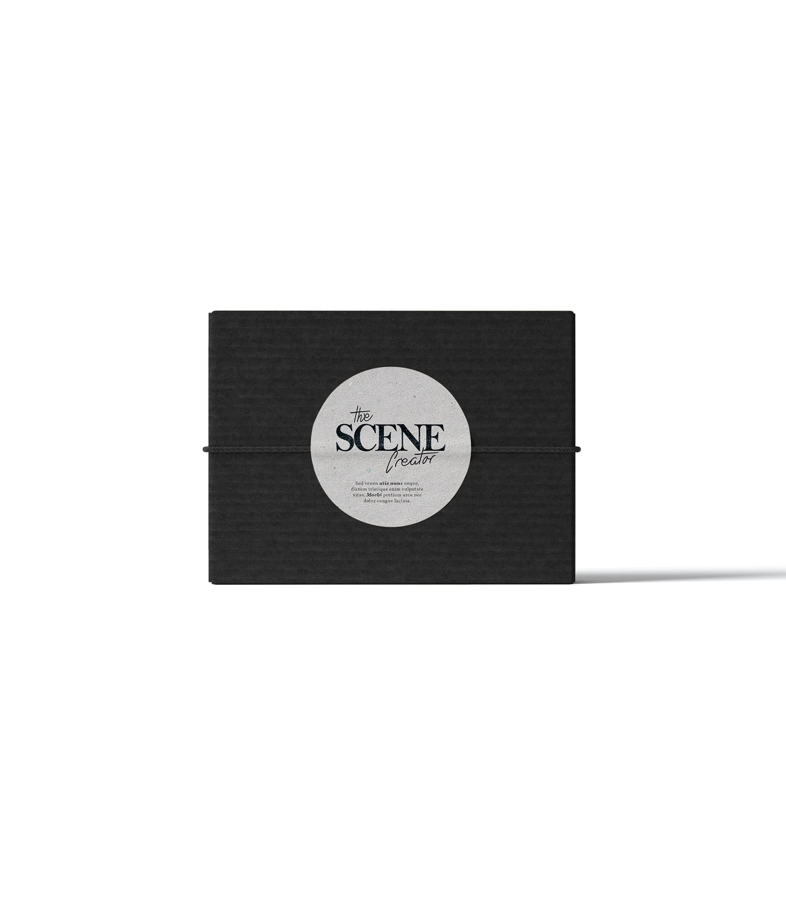 Mockup box with rope front Mockup Box With Rope Front