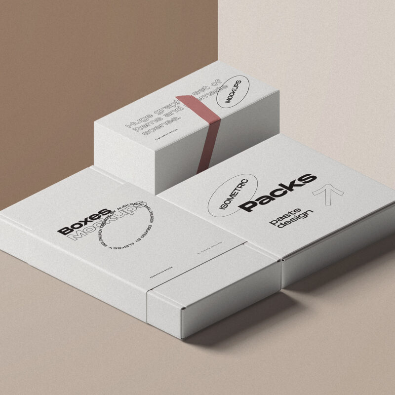Mockup Boxes scene