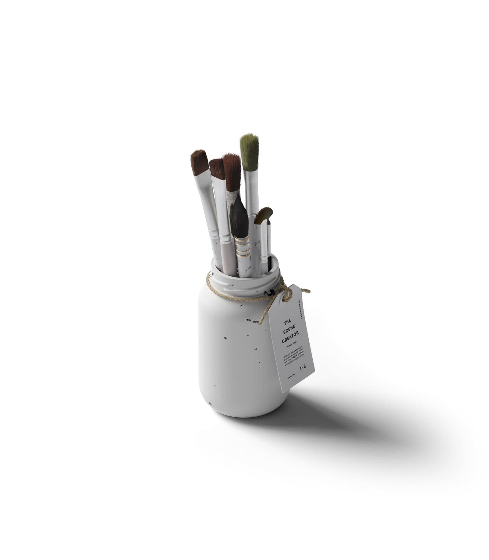 Mockup brush stand isometric Mockup Brush Stand Isometric