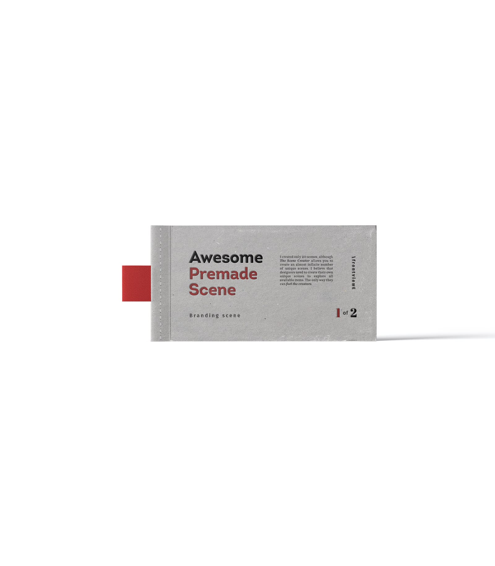 Mockup card with ribbon front Mockup Card With Ribbon Front