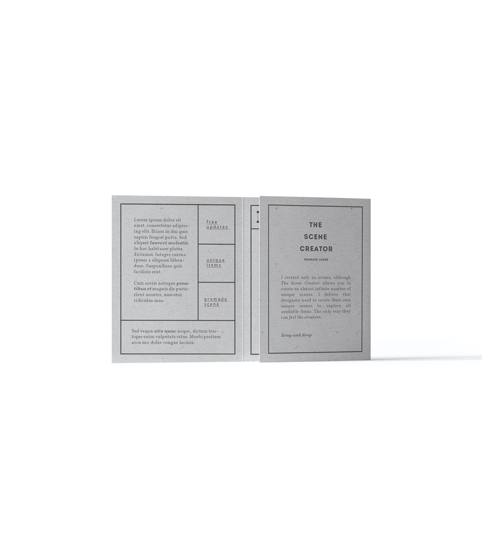 Mockup closed business card front Mockup Closed Business Card Front