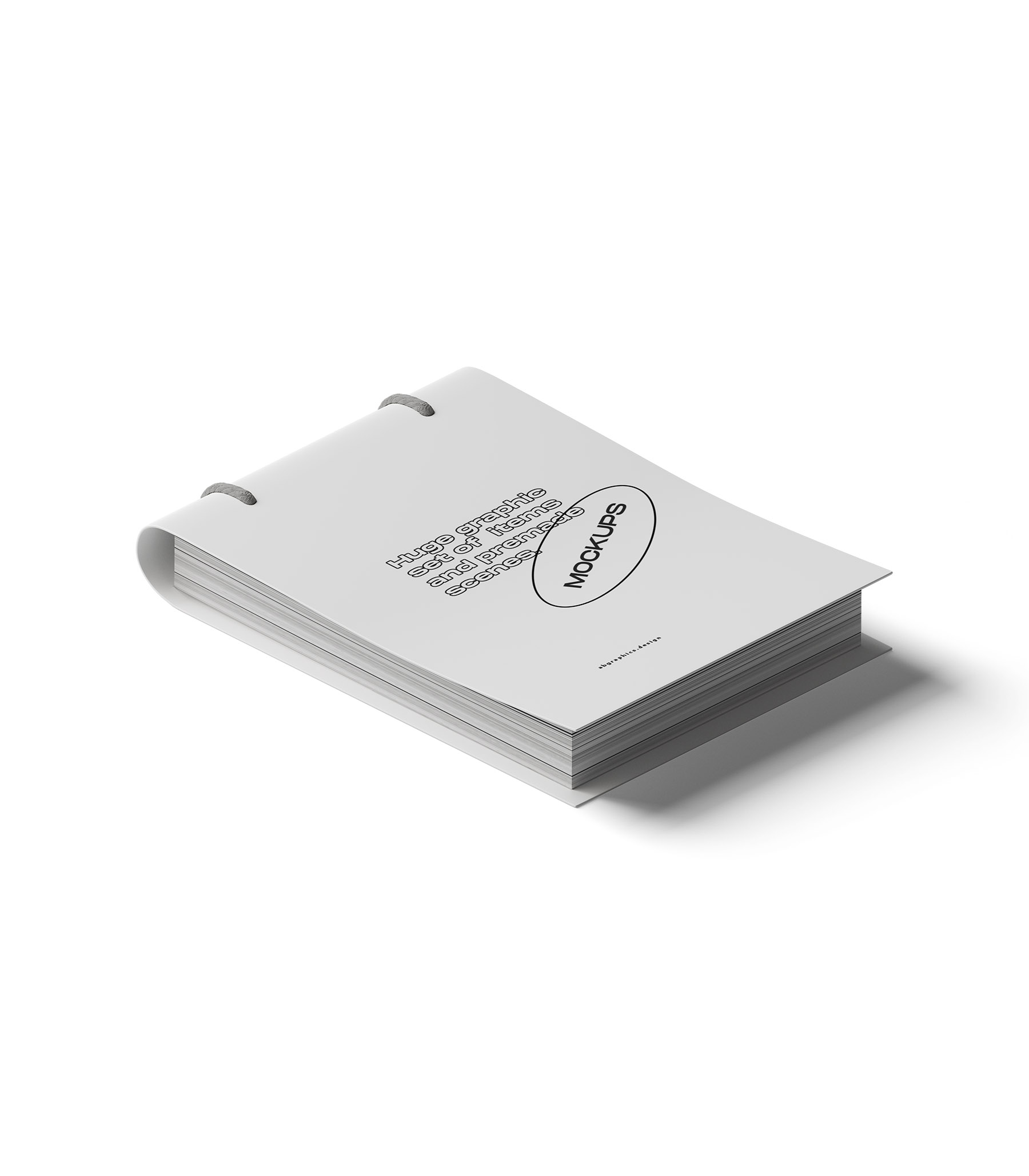 Mockup closed notepad on rope v2 isometric Mockup Closed Notepad On Rope V2 Isometric