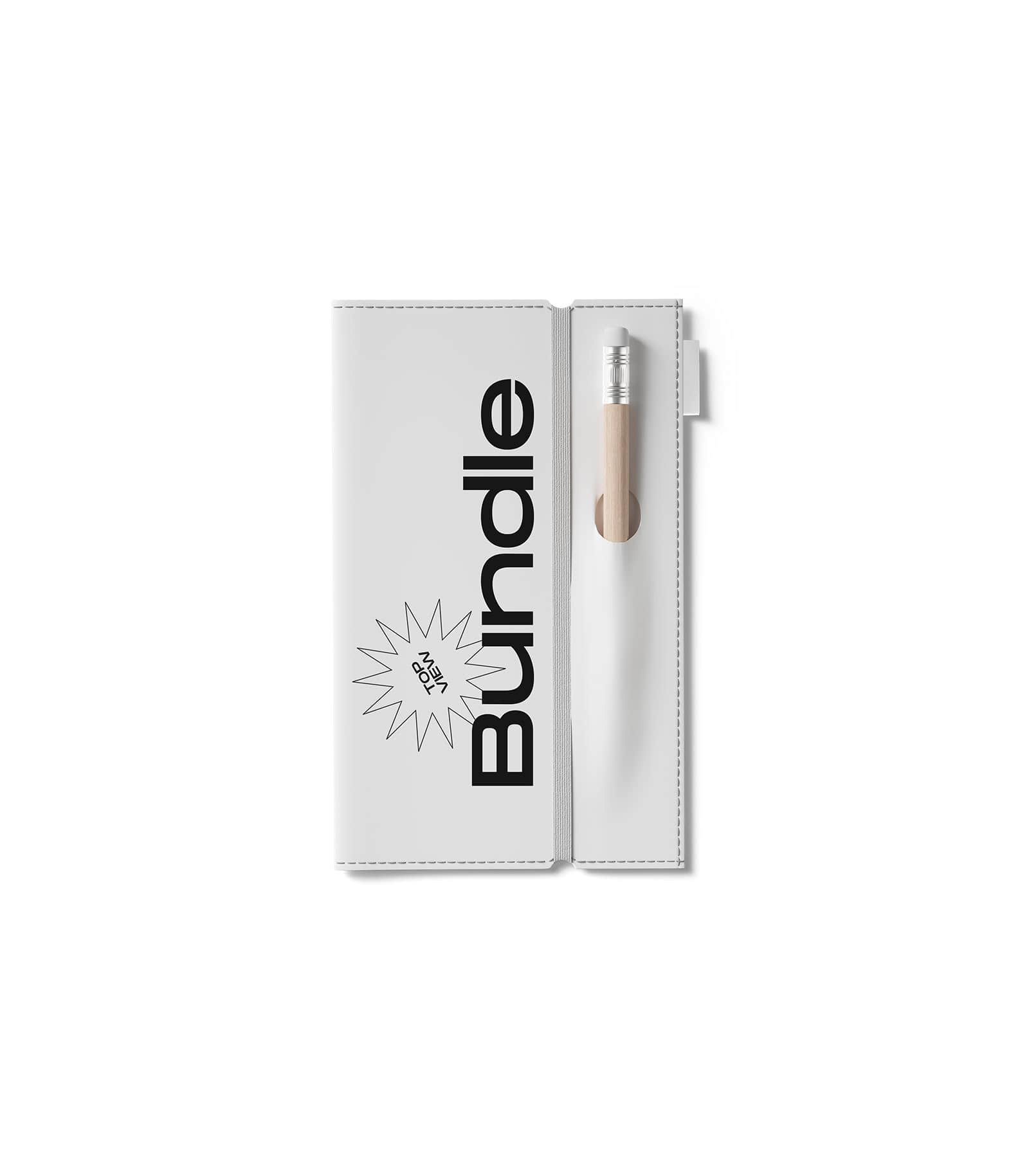 Mockup closed notepad with pencil v2 top Mockup Closed Notepad With Pencil V2 Top