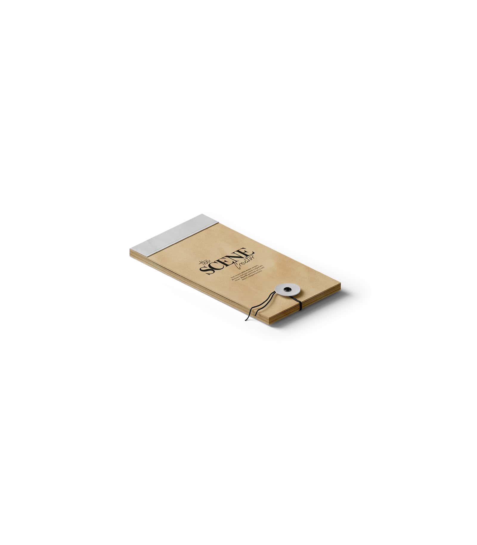 Mockup closed notepad with rivet isometric Mockup Closed Notepad With Rivet Isometric