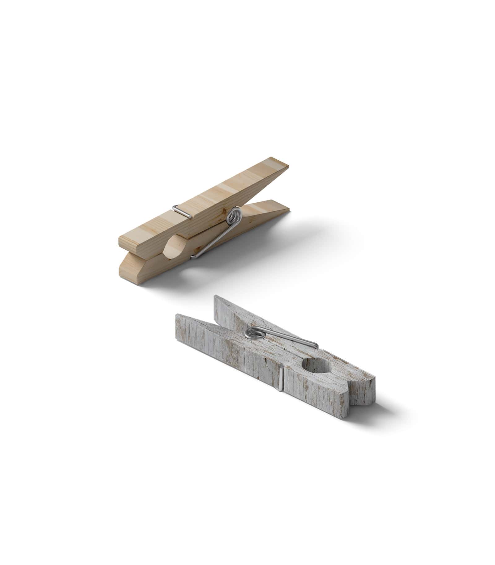 Mockup clothespins isometric Mockup Clothespins Isometric