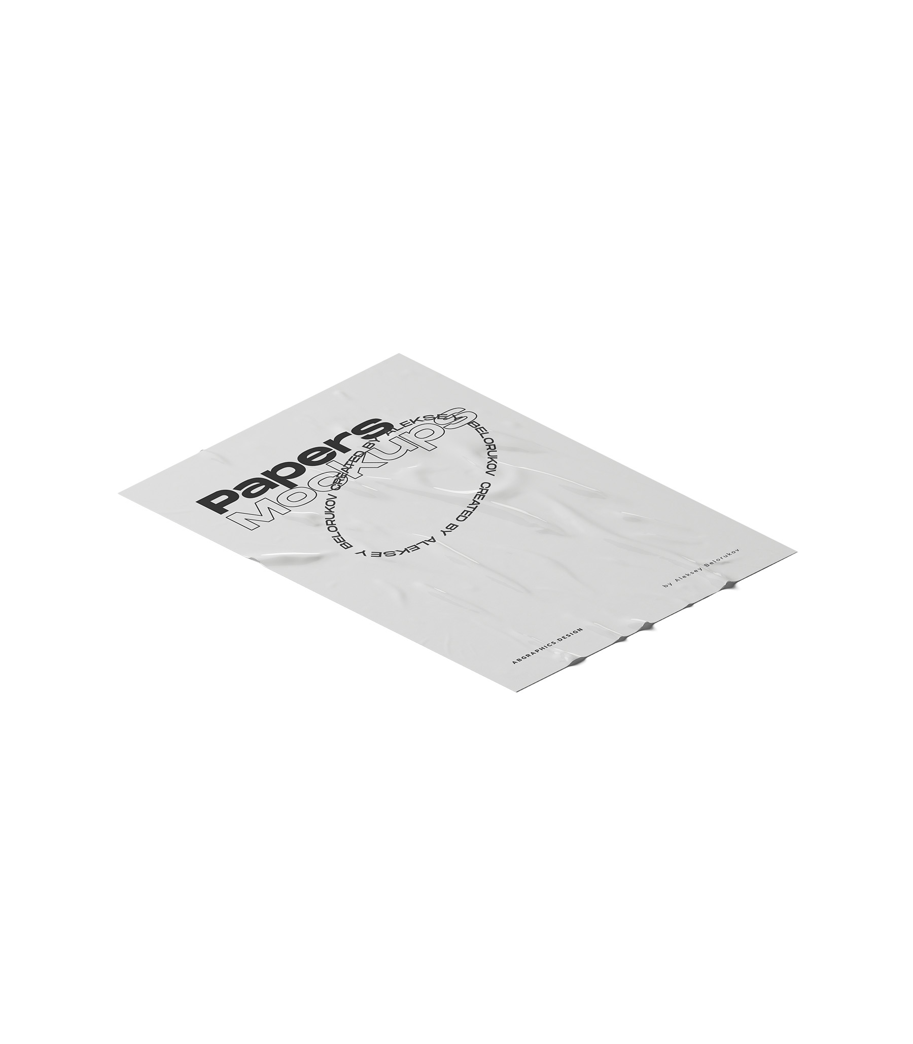 Mockup crumpled paper a4 v6 isometric Mockup Crumpled Paper A4 V6 Isometric