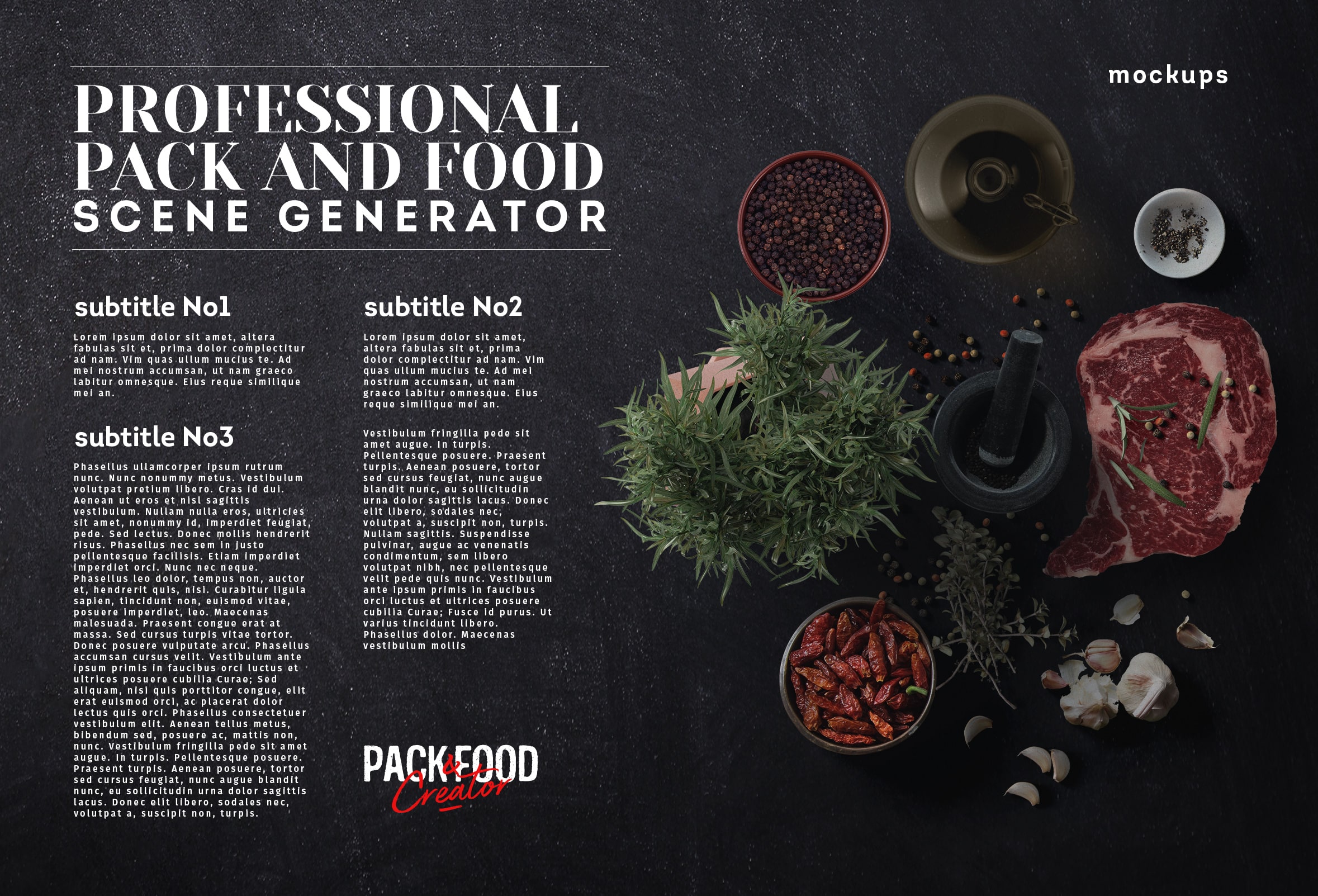 Mockup hero header food set top Mockup Hero Header Food Set Top