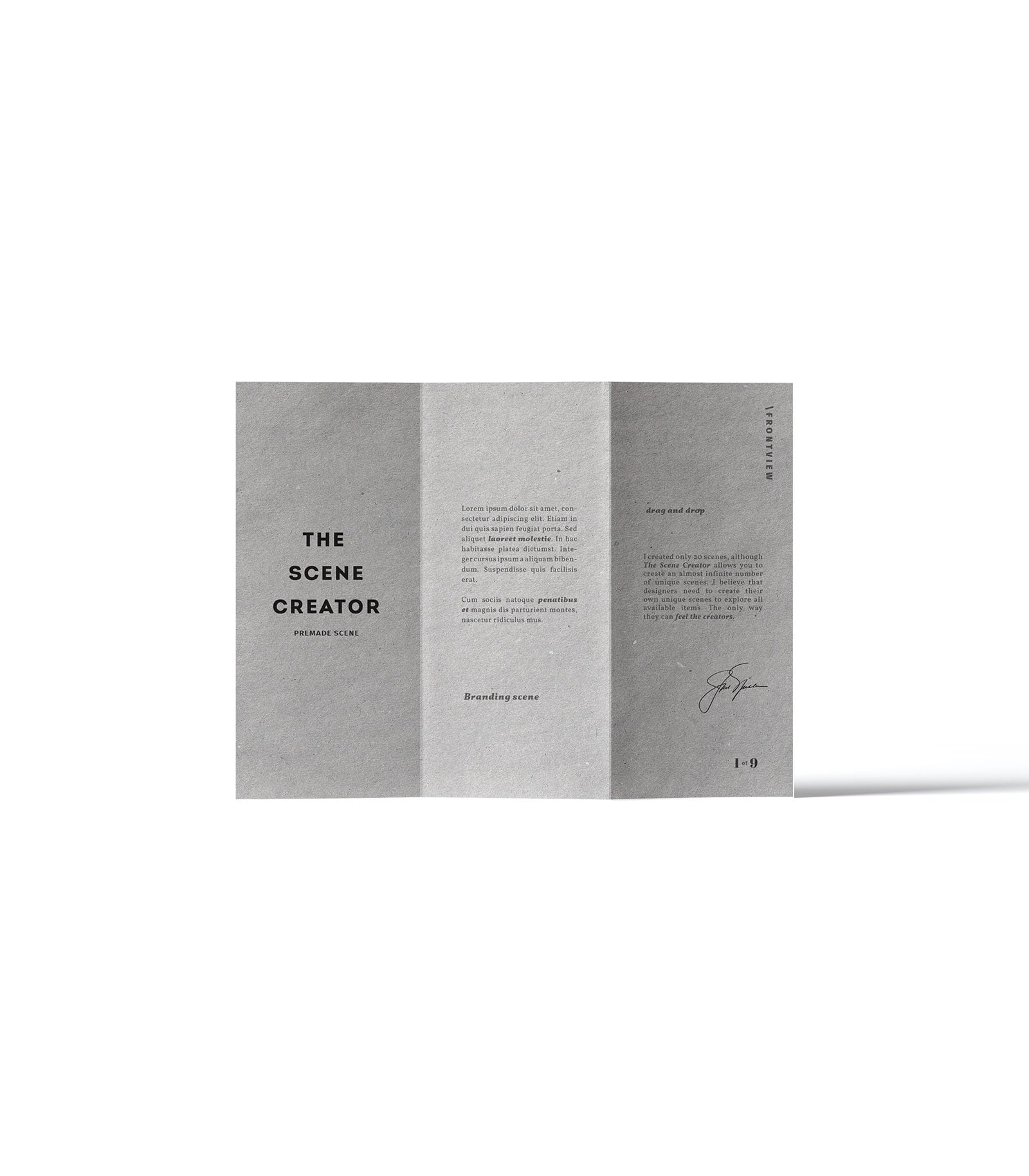 Mockup horizontal bent paper front v1 Mockup Horizontal Bent Paper Front V1