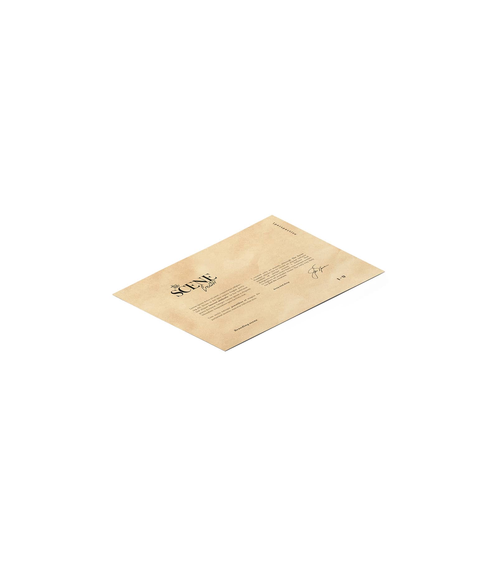 Mockup horizontal paper isometric Mockup Horizontal Paper Isometric