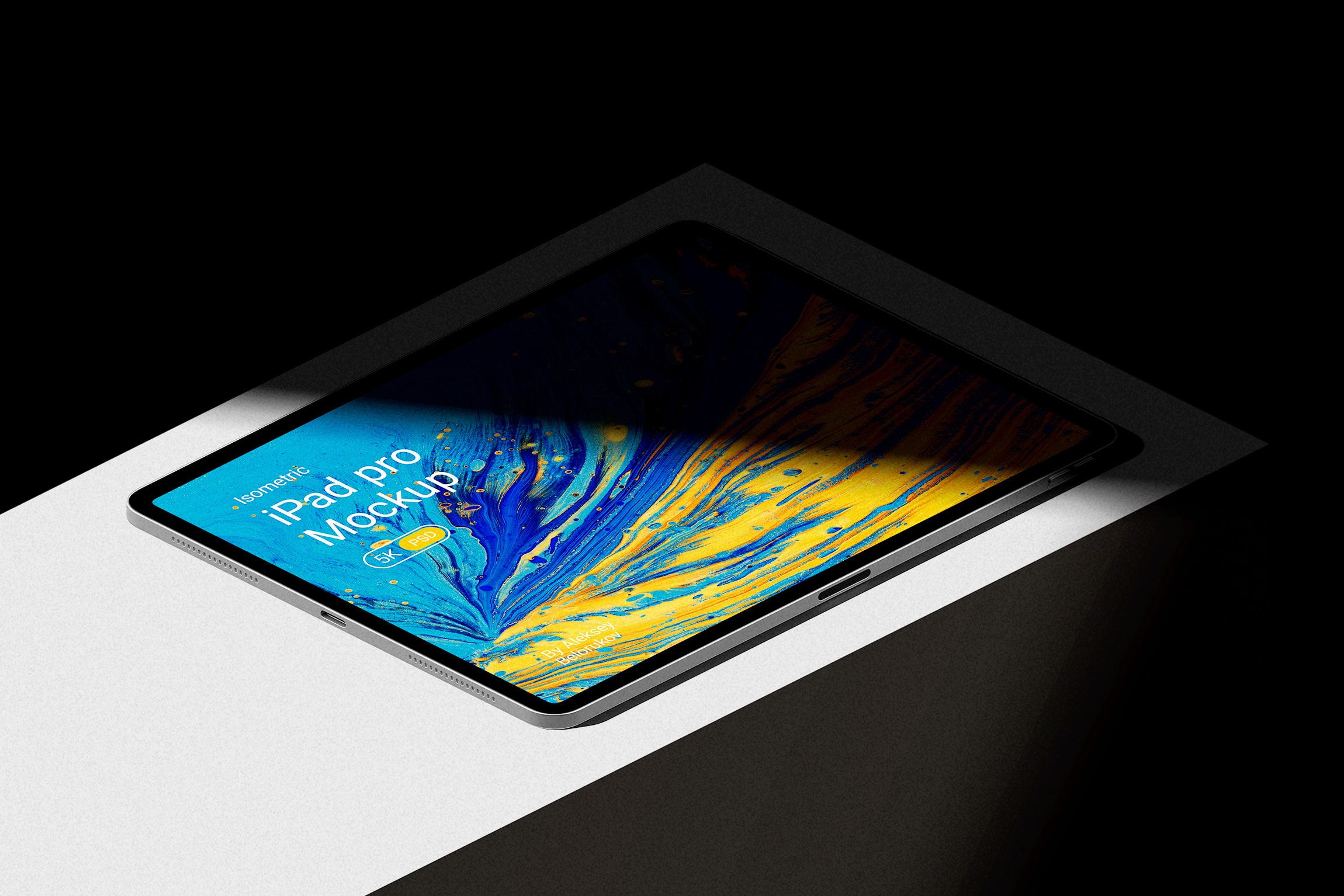 Mockup ipad pro with shadow overlay isometric Mockup Ipad Pro With Shadow Overlay Isometric