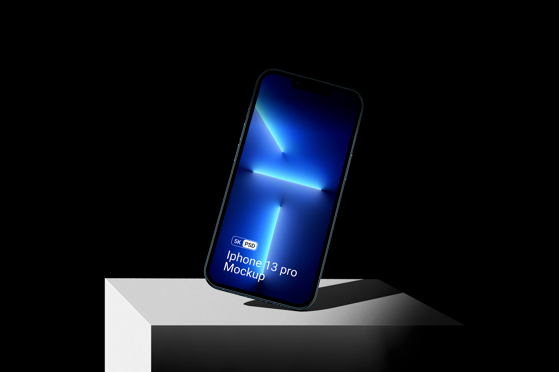 Mockup iphone 13 pro on block front view Mockup Iphone 13 Pro On Block Front View