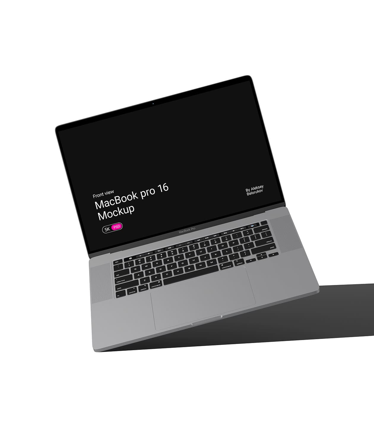 Mockup macbook pro 16 2020 v7 front view Mockup Macbook Pro 16 2020 V7 Front View