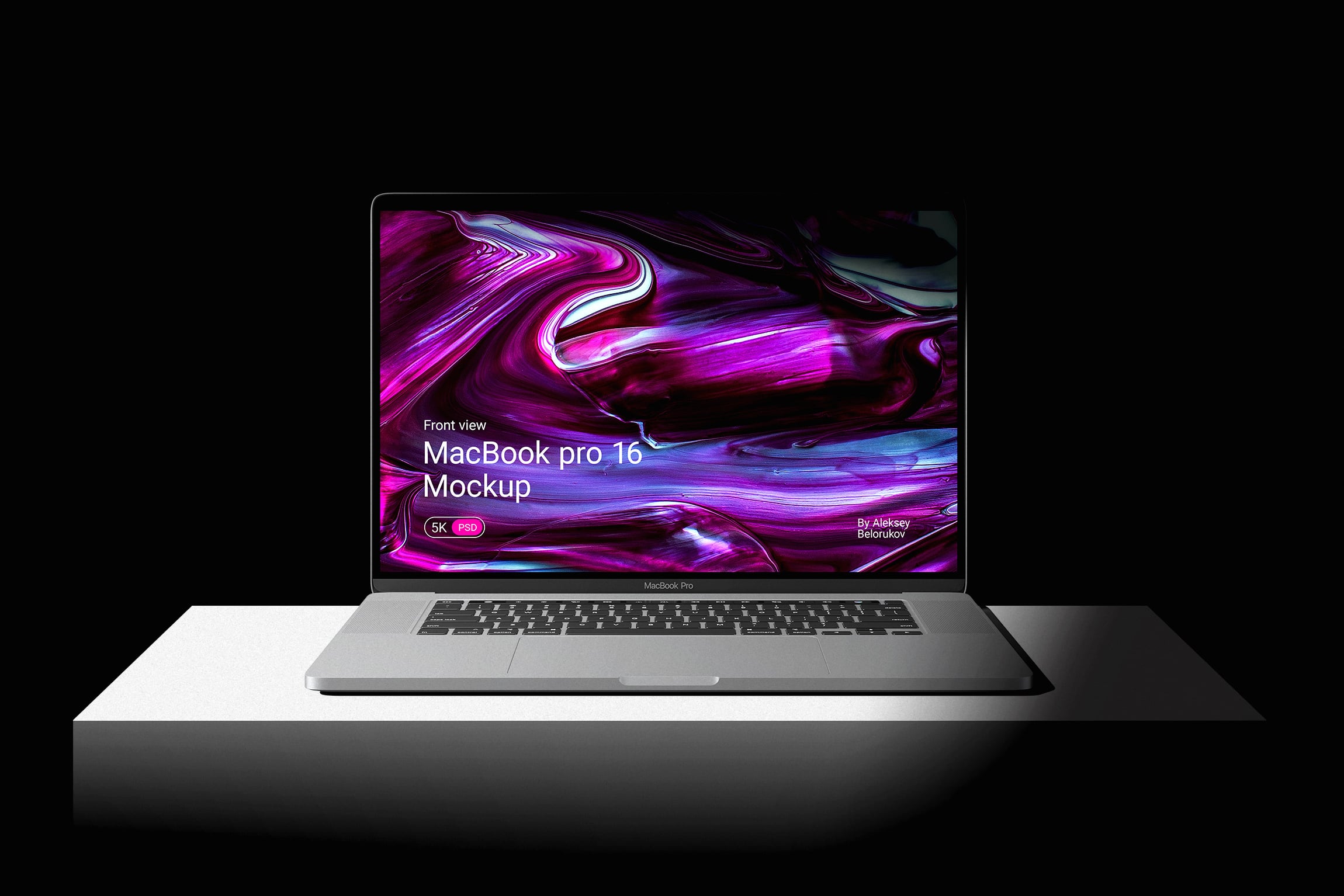 Mockup macbook pro 16 front view Mockup Macbook Pro 16 Front View