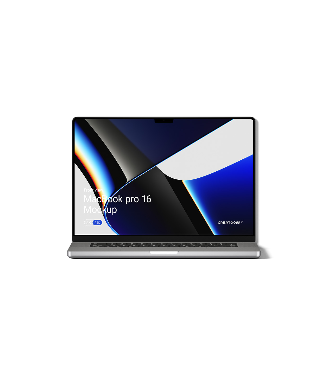 Mockup macbook pro 16 v3 front view Mockup Macbook Pro 16 V3 Front View
