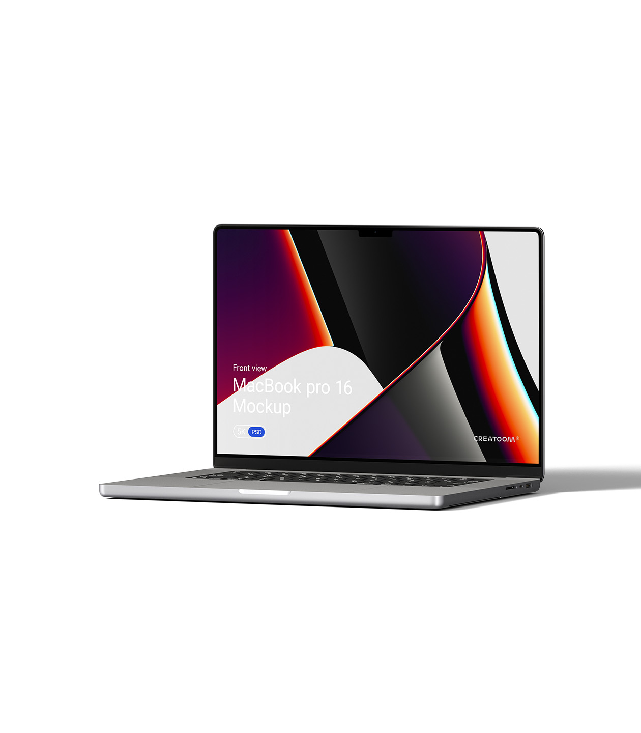 Mockup macbook pro 16 v4 front view Mockup Macbook Pro 16 V4 Front View