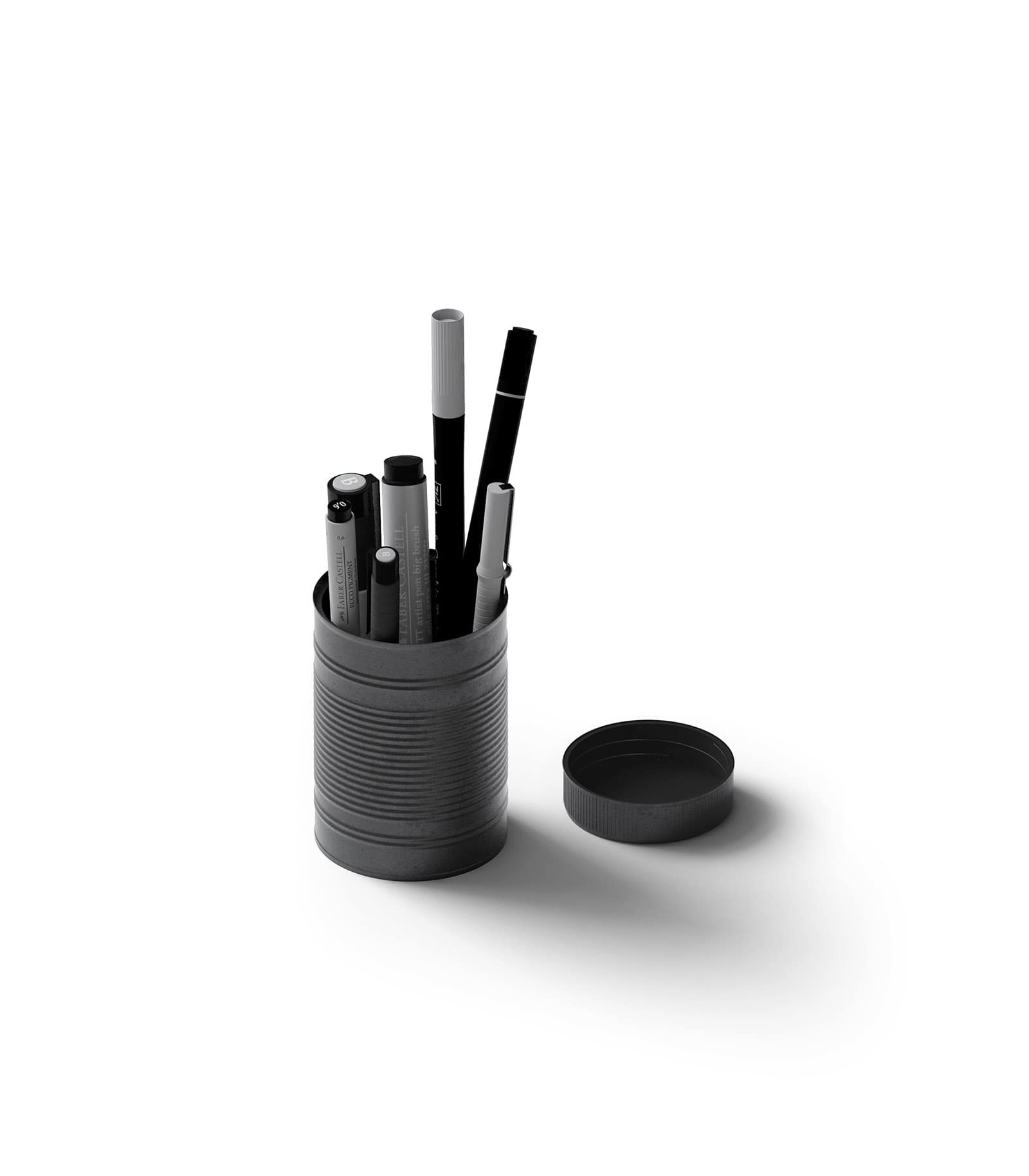 Mockup marker stand isometric v1 Mockup Marker Stand Isometric V1