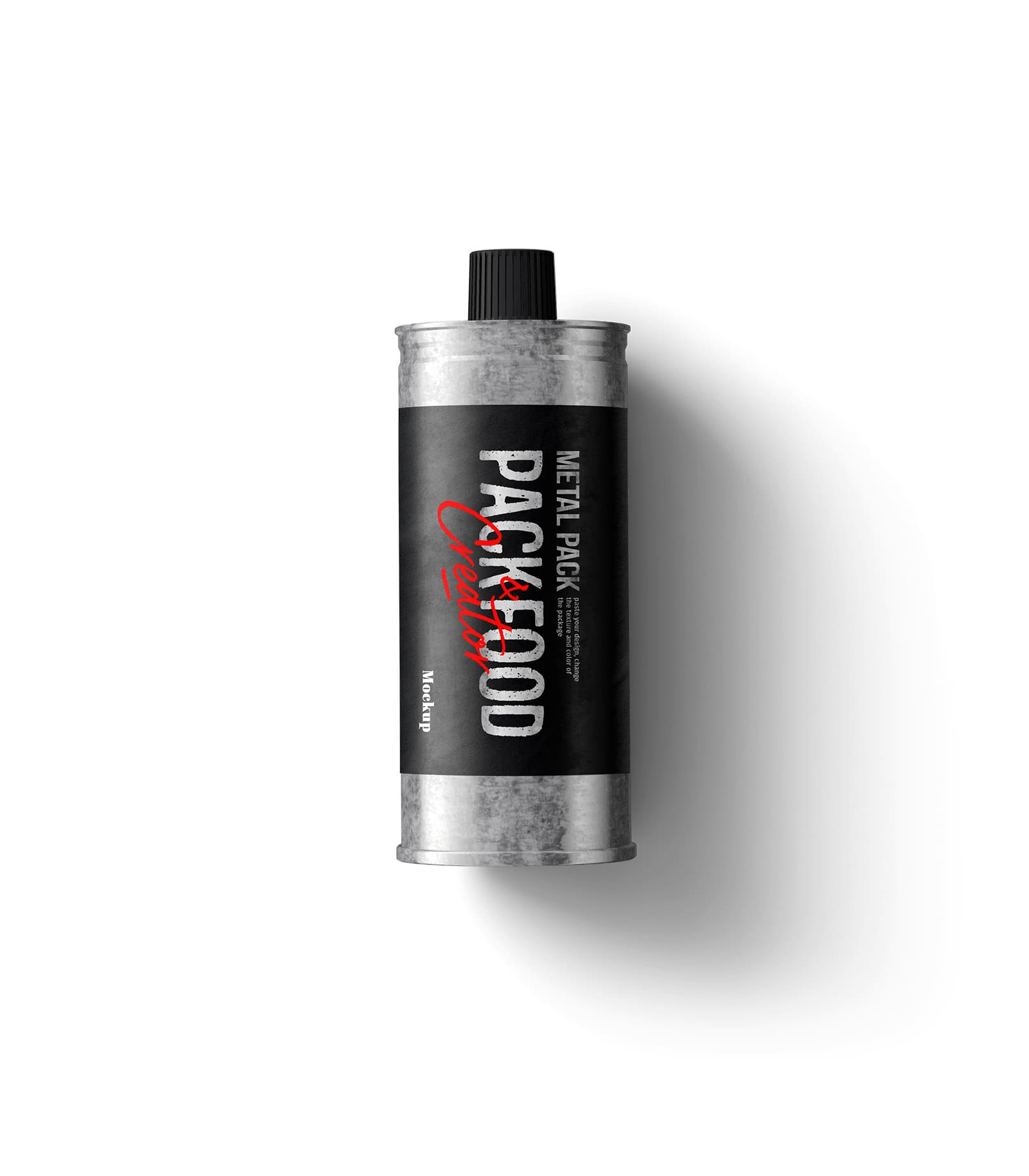 Mockup metal pack top Mockup Metal Pack Top