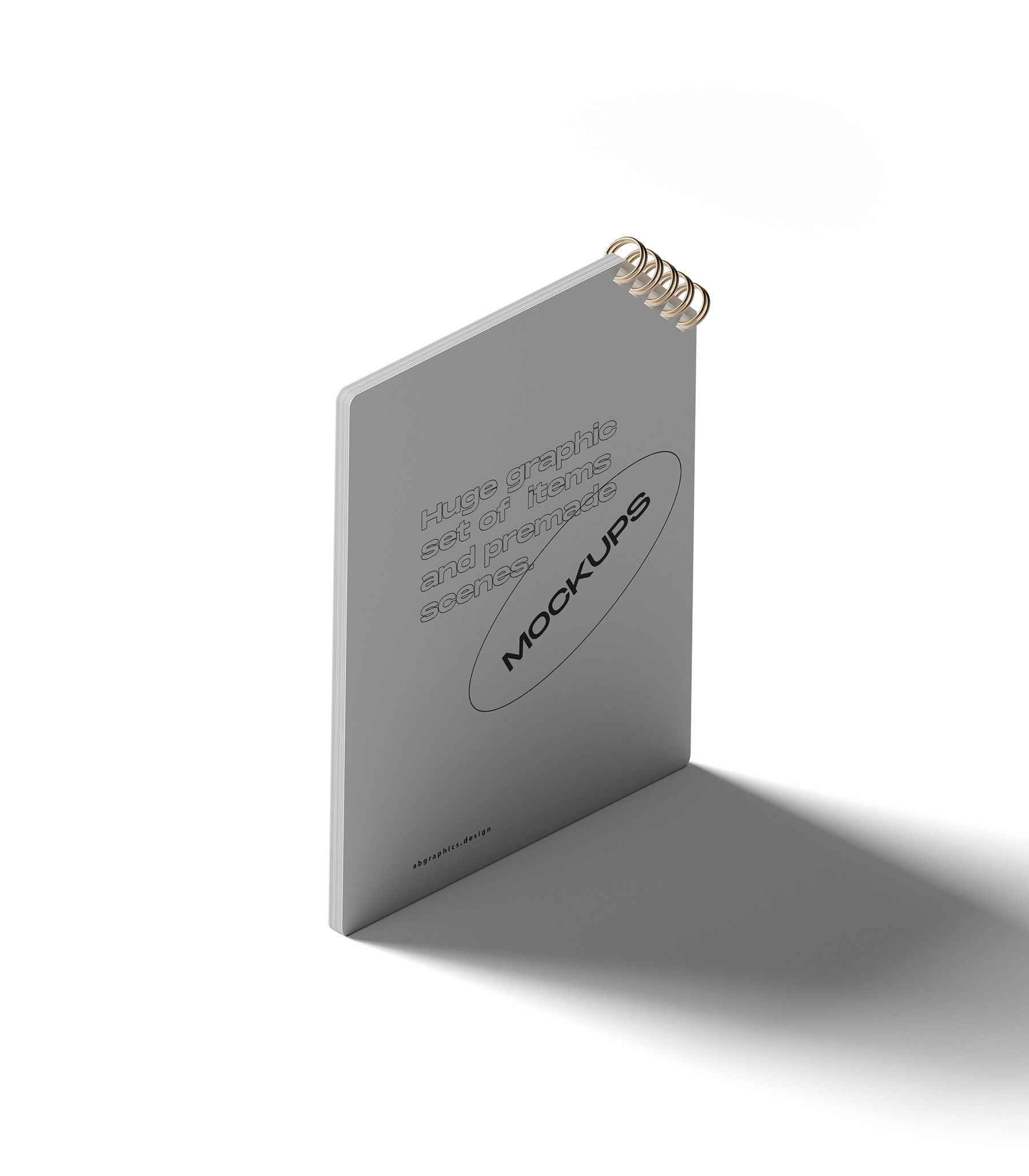 Mockup notepad on spring v3 isometric Mockup Notepad On Spring V3 Isometric