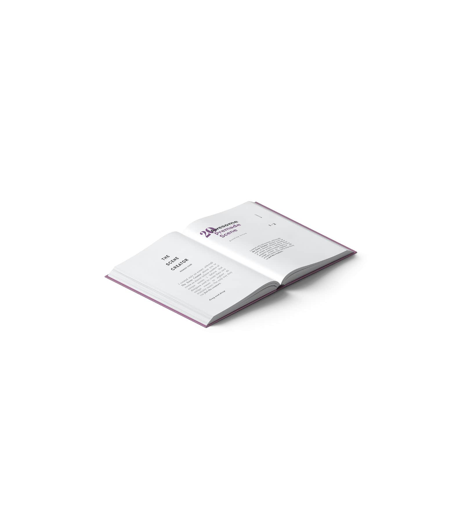 Mockup open book isometric Mockup Open Book Isometric