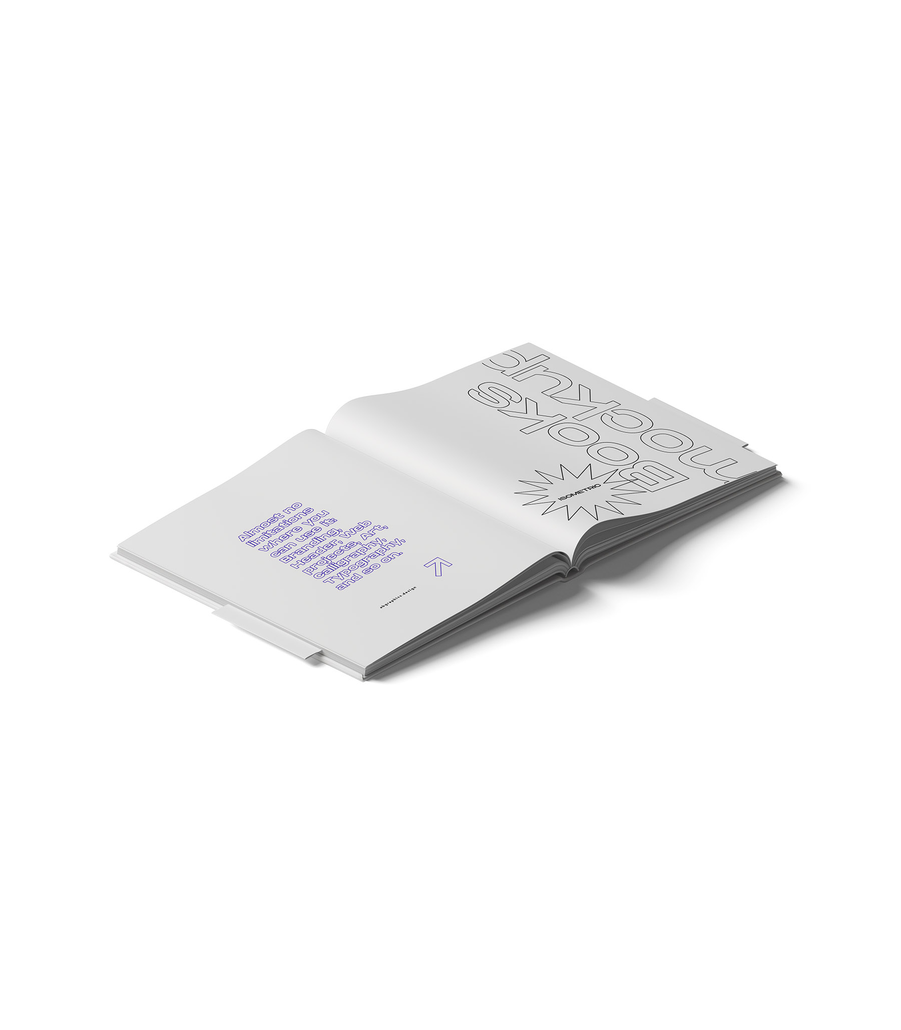 Mockup open book v3 isometric Mockup Open Book V3 Isometric