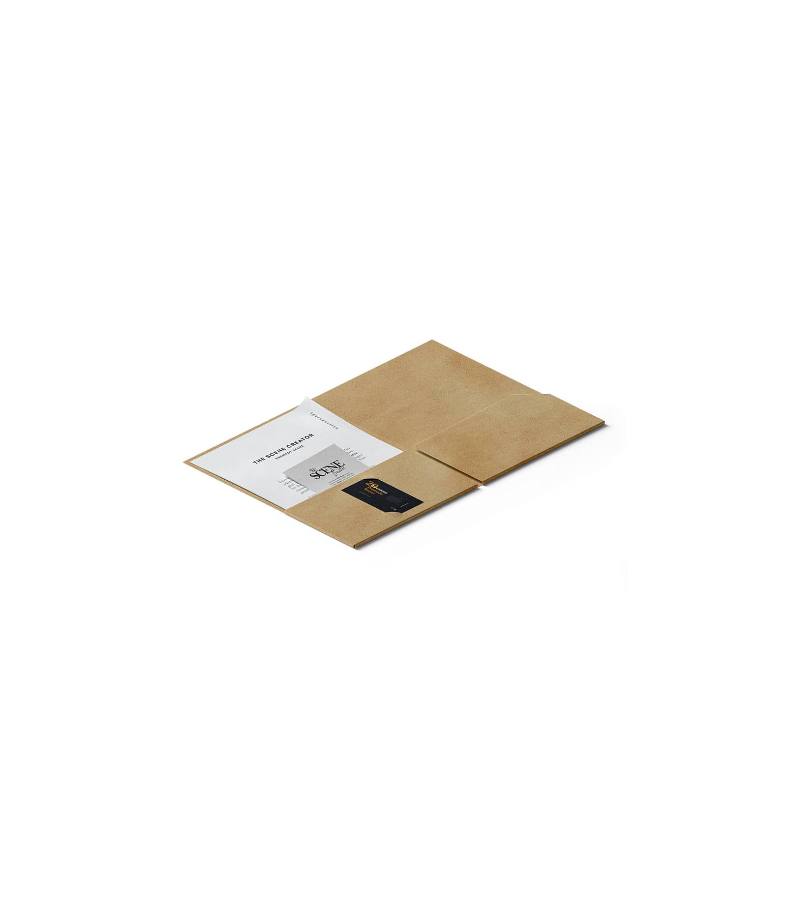 Mockup open folder isometric Mockup Open Folder Isometric
