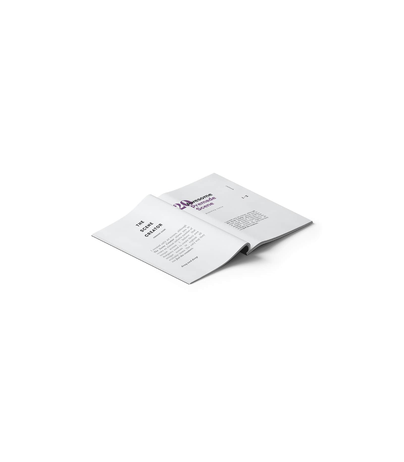 Mockup open notepad isometric v3 Mockup Open Notepad Isometric V3