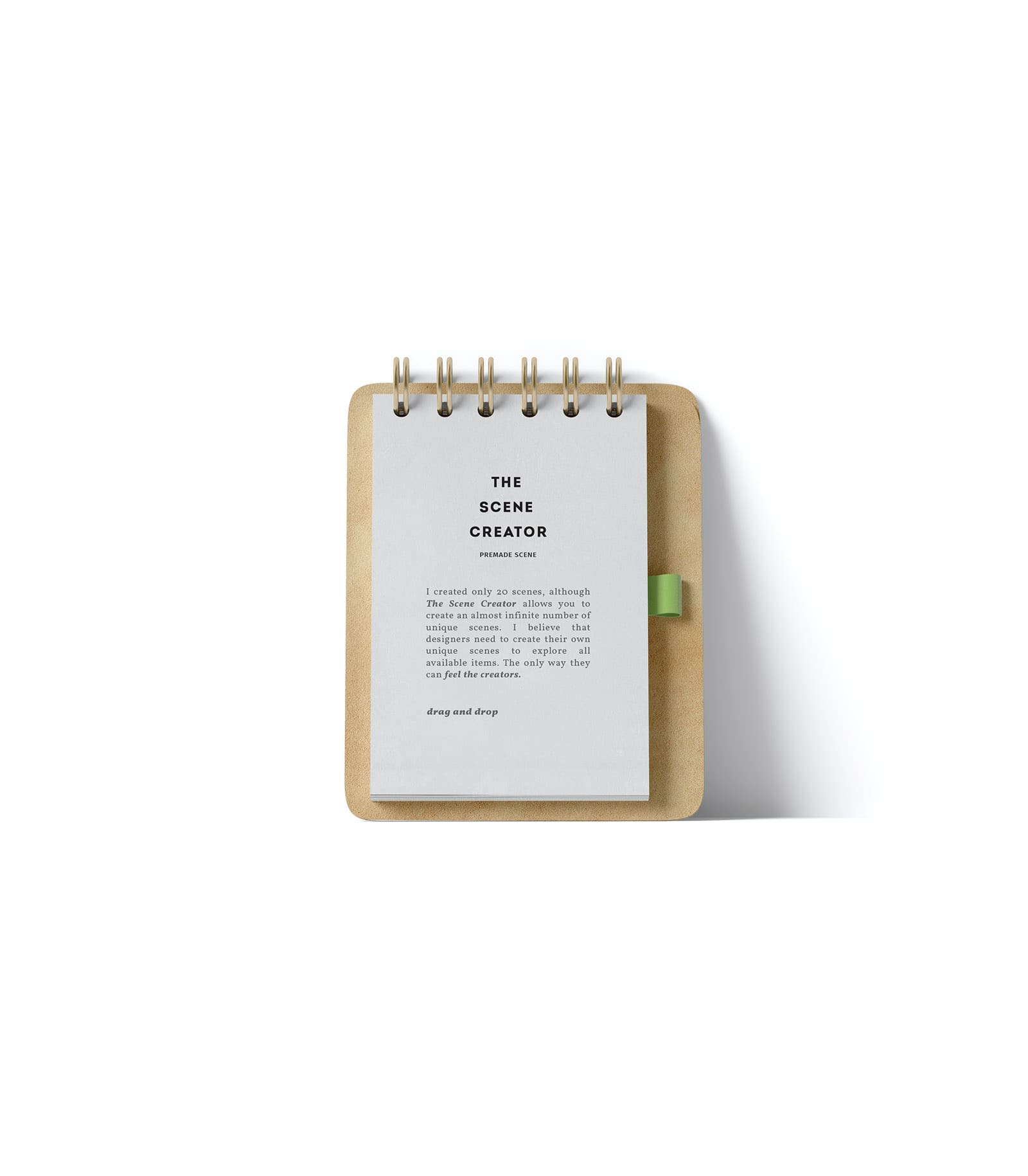 Mockup open notepad on spring front v2 Mockup Open Notepad On Spring Front V2