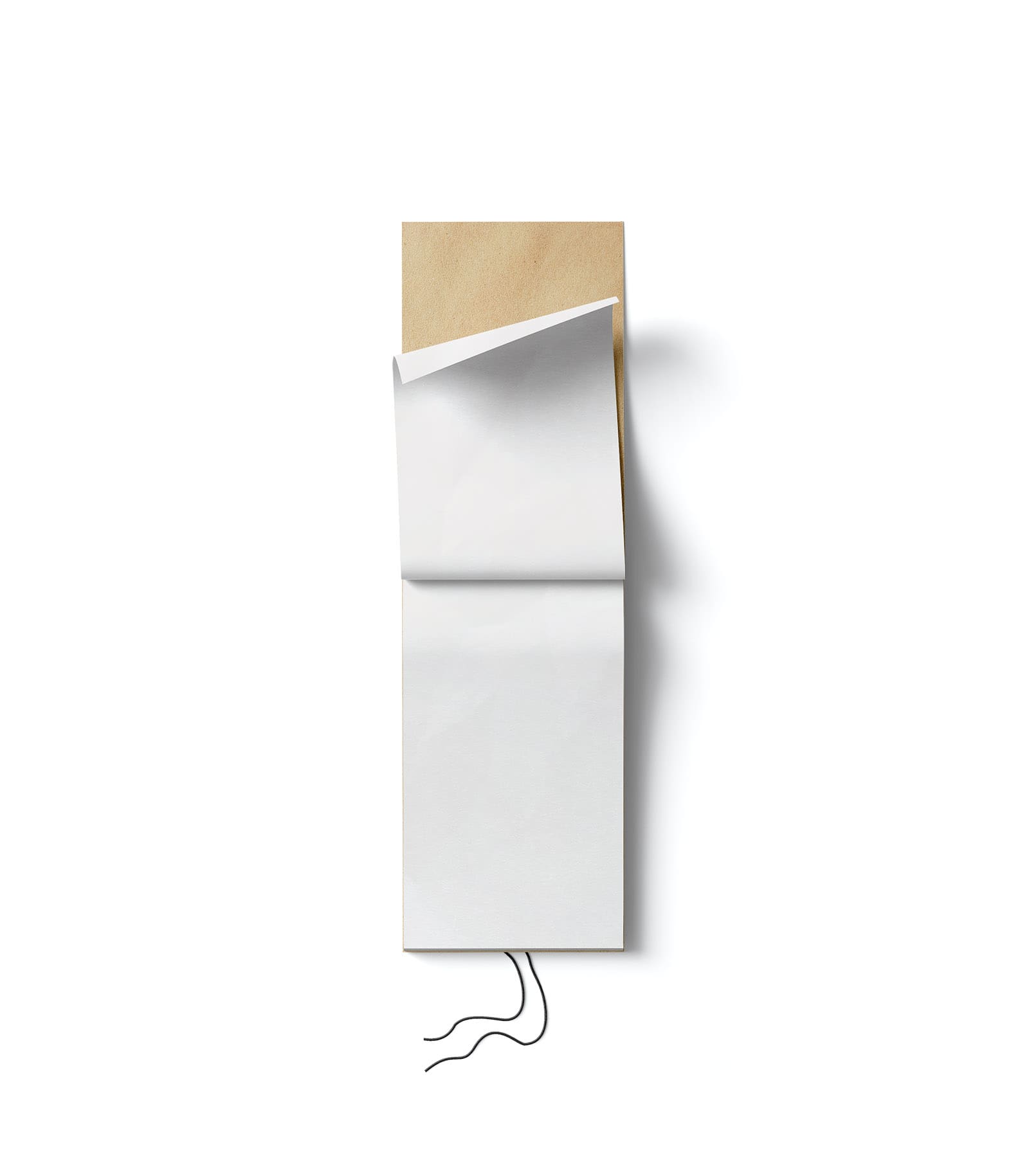 Mockup open notepad with rope top Mockup Open Notepad With Rope Top