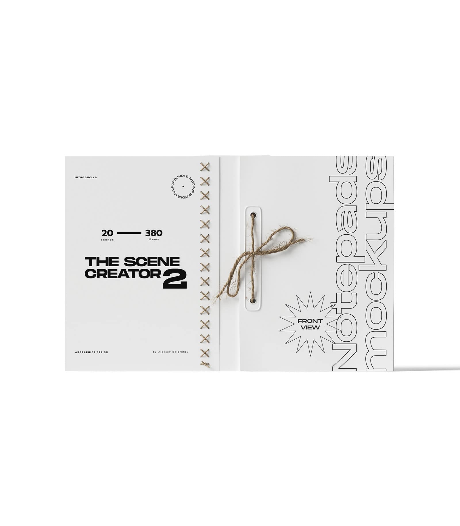 Mockup open notepad with rope v1 front Mockup Open Notepad With Rope V1 Front