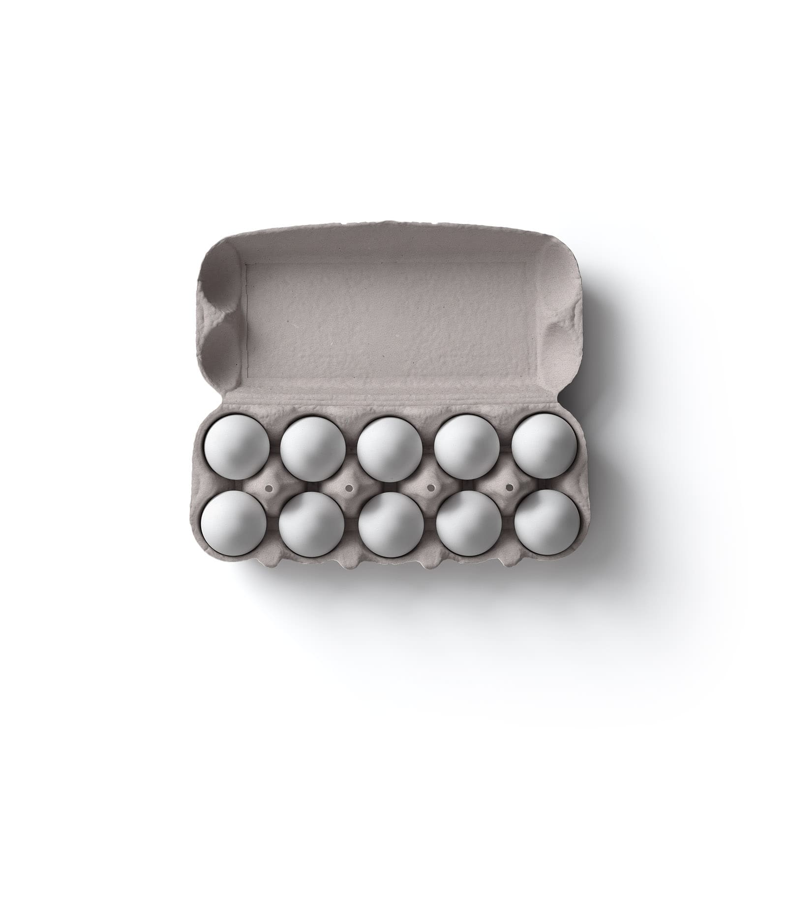 Mockup open packaging with eggs top Mockup Open Packaging With Eggs Top