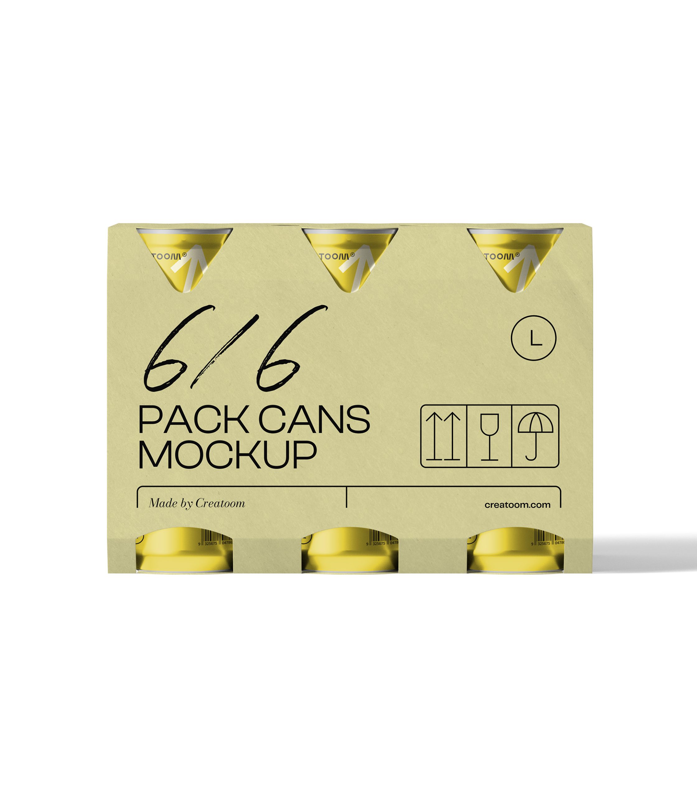 Mockup pack cans v1 front view Mockup Pack Cans V1 Front View