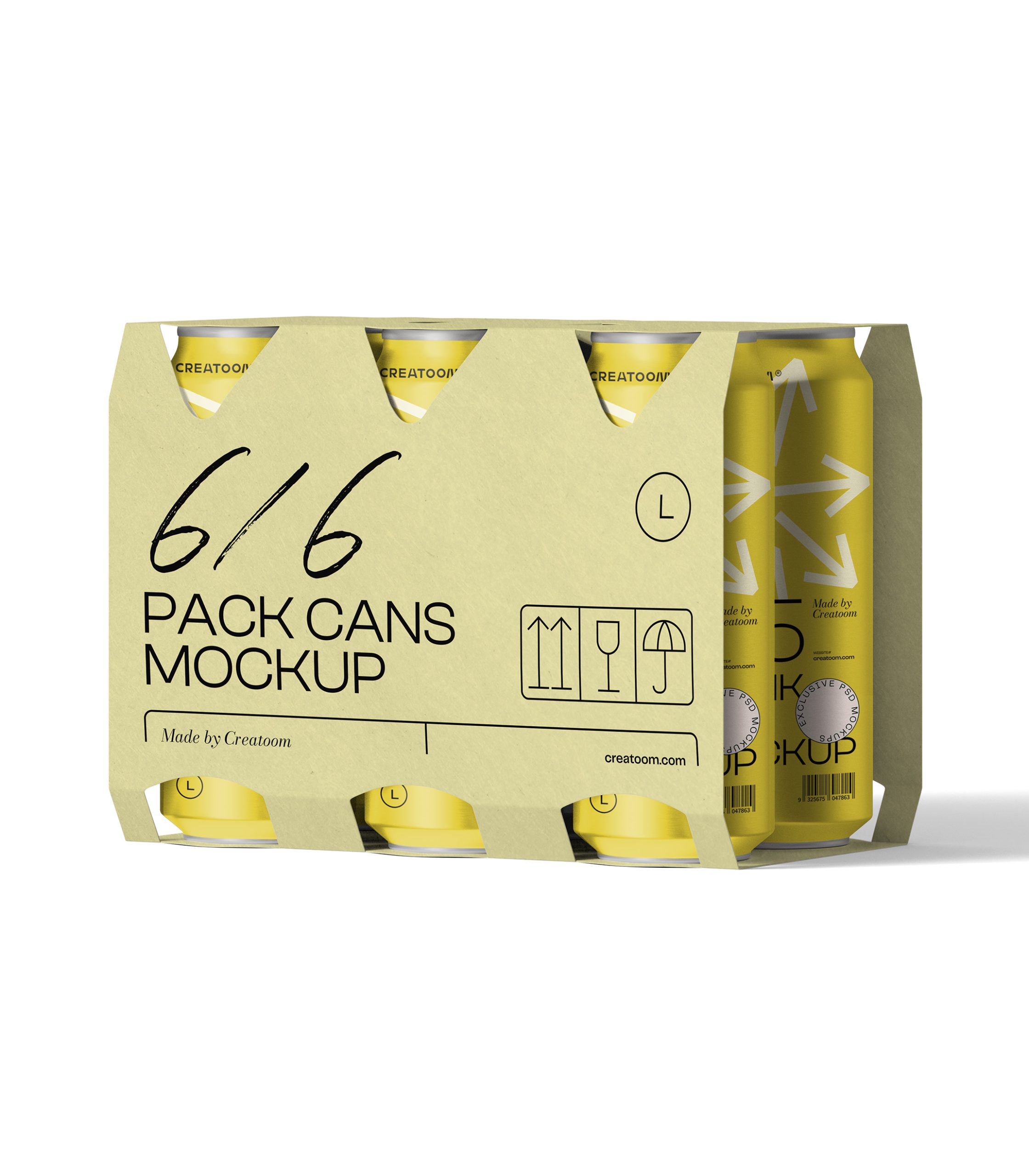 Mockup pack cans v10 front view Mockup Pack Cans V10 Front View