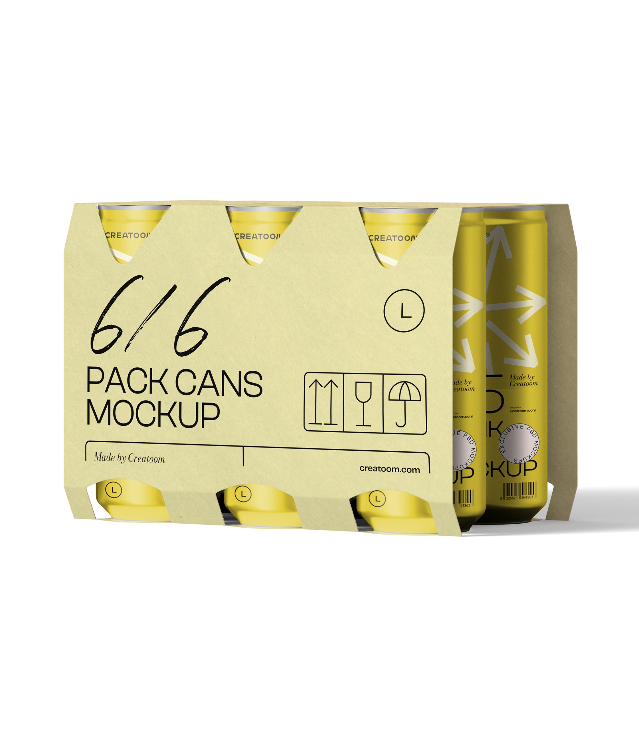 Mockup pack cans v2 front view Mockup Pack Cans V2 Front View