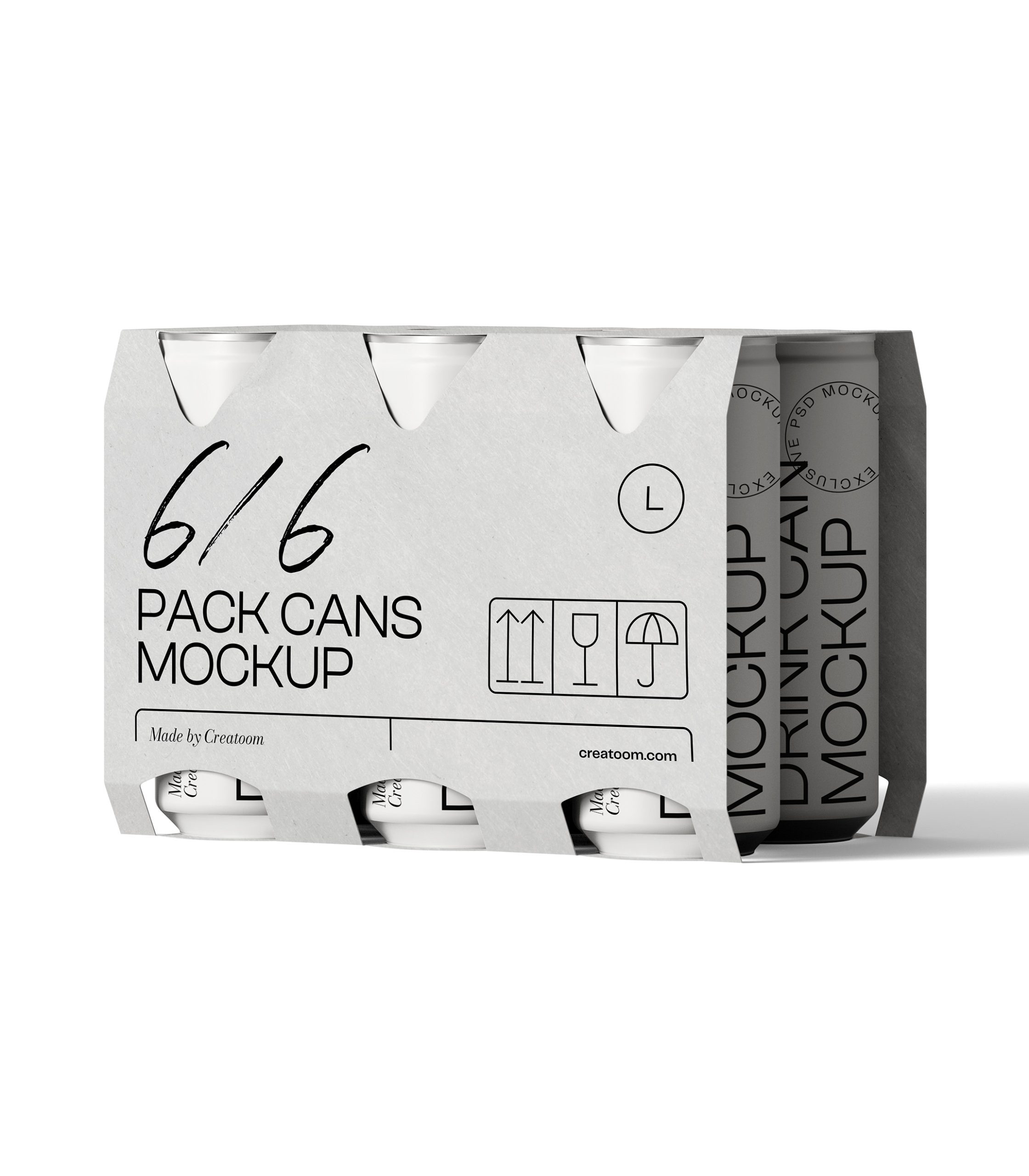 Mockup pack cans v4 front view Mockup Pack Cans V4 Front View