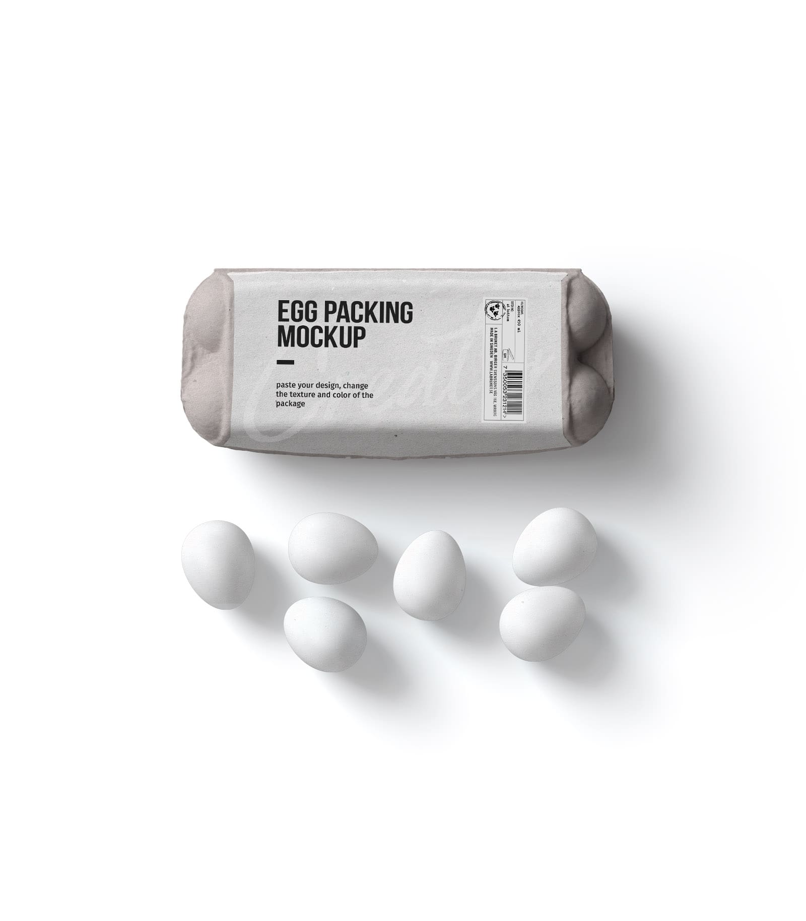 Mockup packaging with eggs top Mockup Packaging With Eggs Top