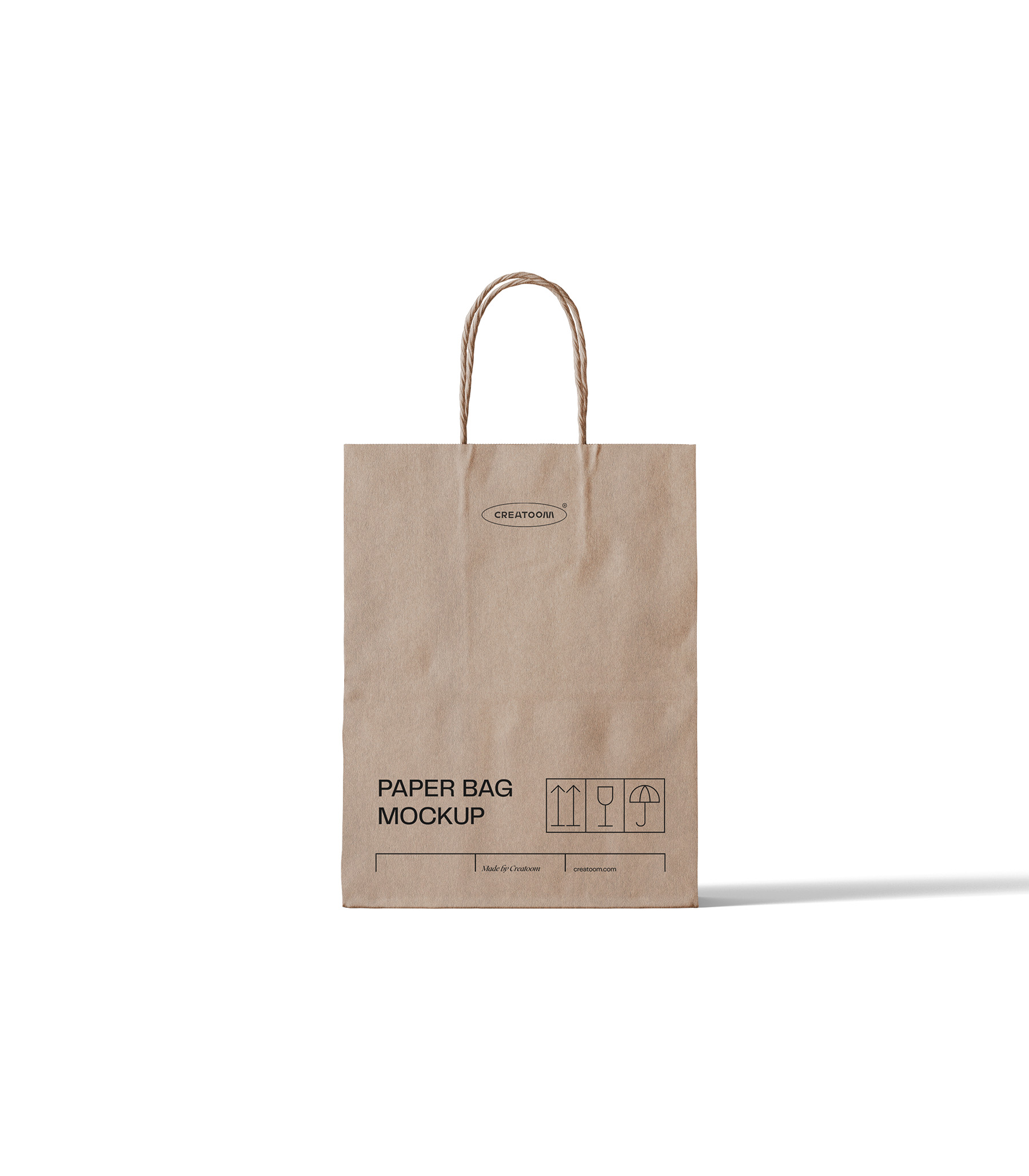 Mockup paper bag v21 front view Mockup Paper Bag V21 Front View
