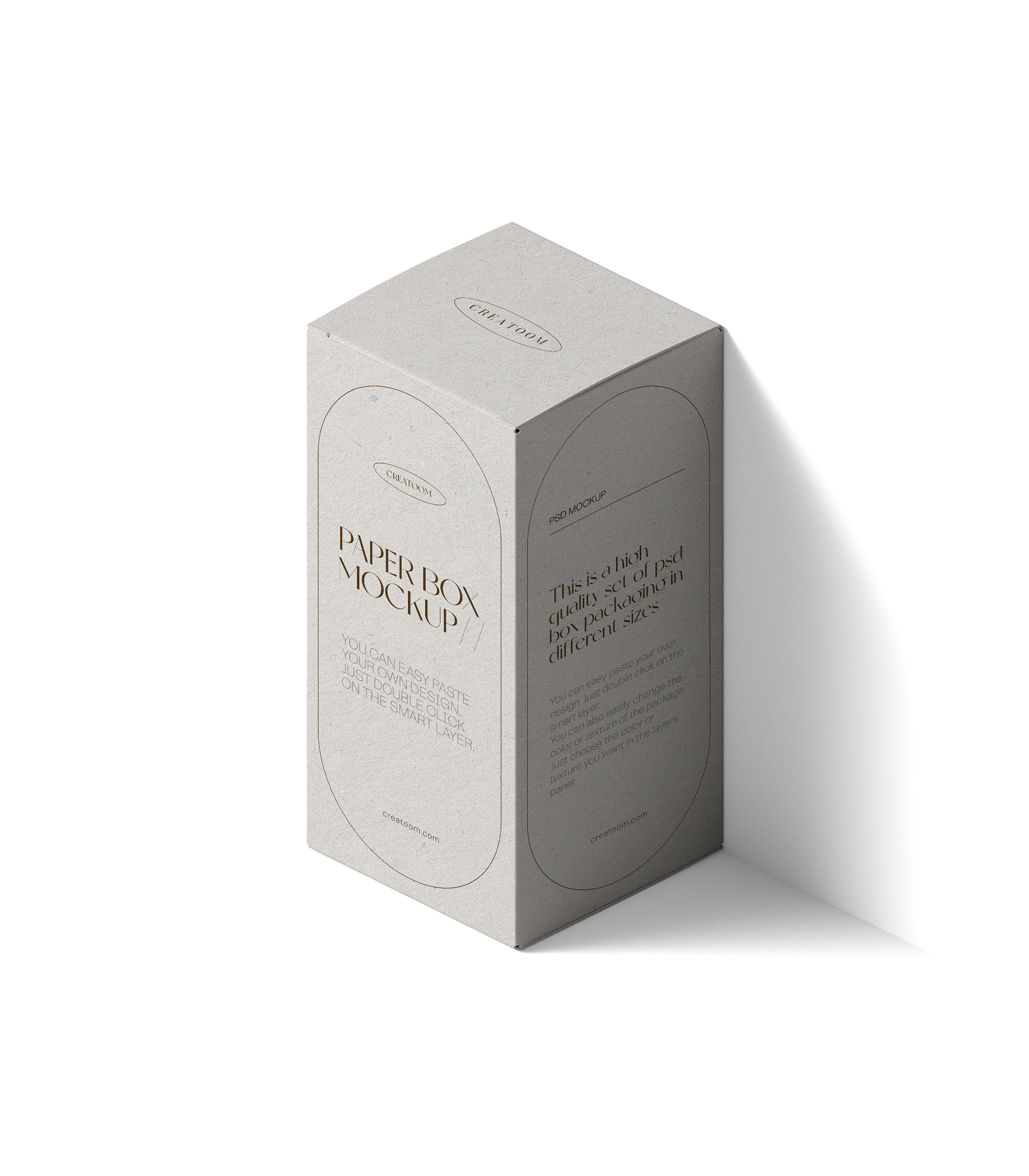 Mockup paper box v18 isometric Mockup Paper Box V18 Isometric