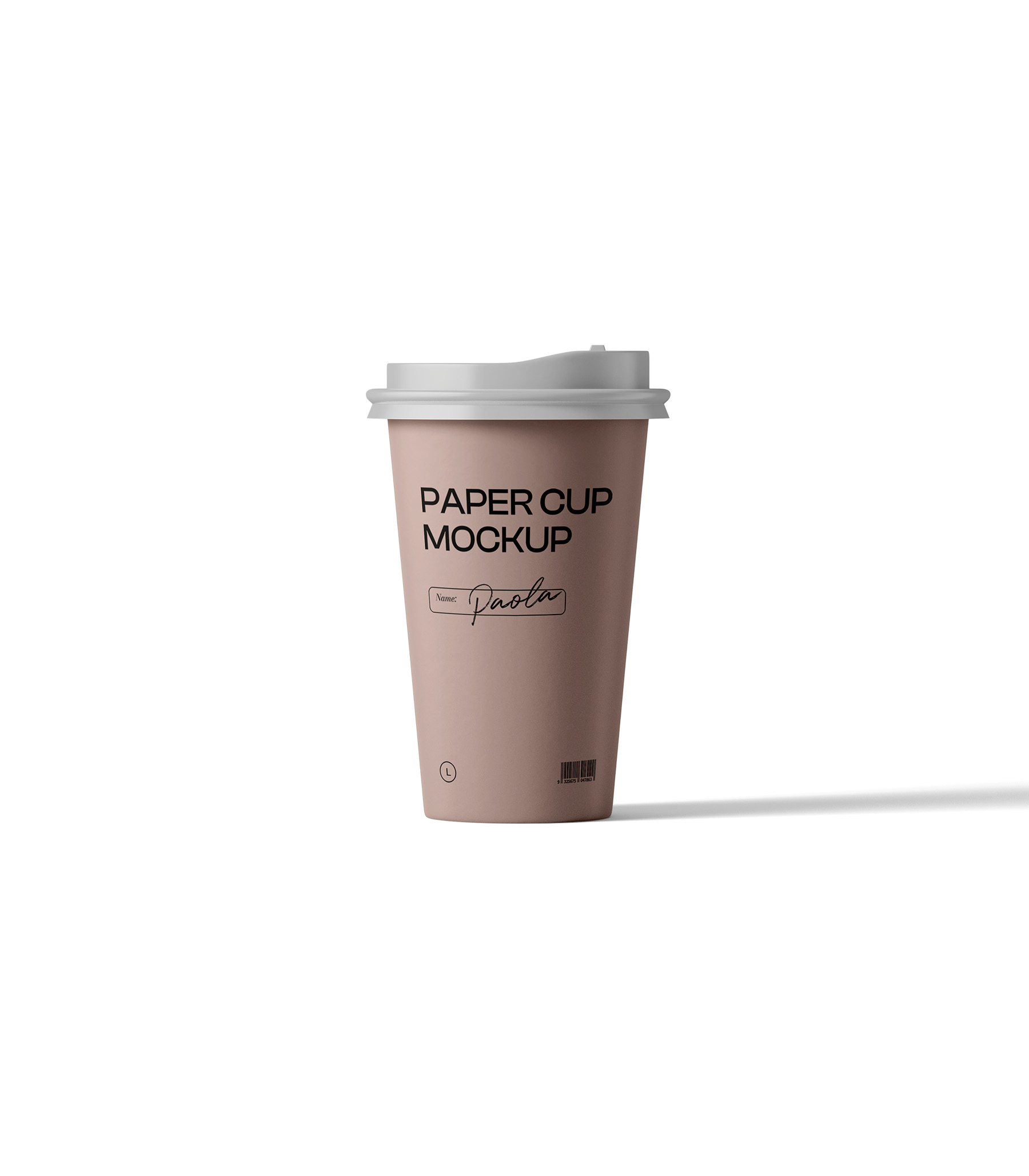 Mockup paper cup v1 front view Mockup Paper Cup V1 Front View