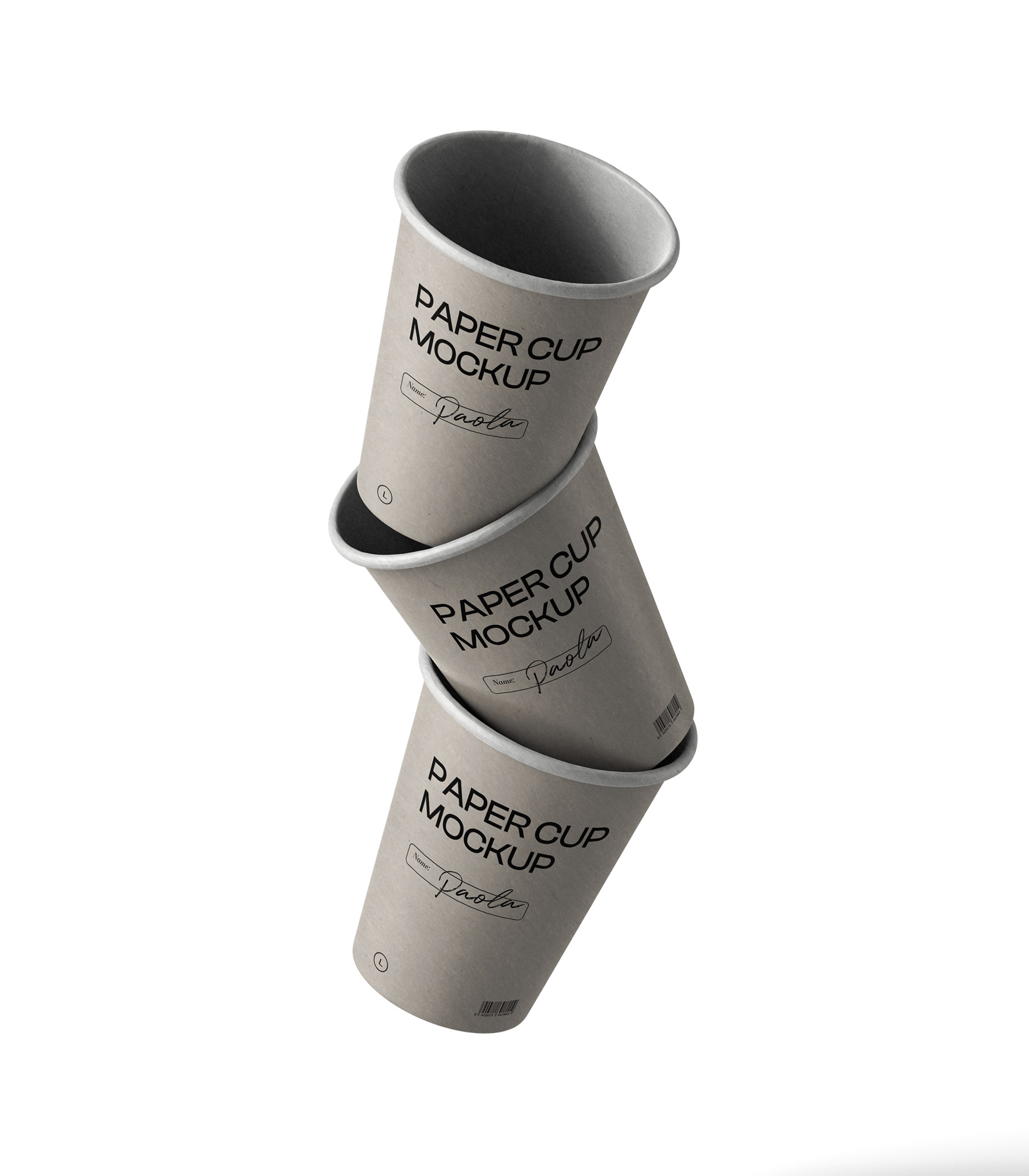 Mockup paper cups v3 isometric Mockup Paper Cups V3 Isometric