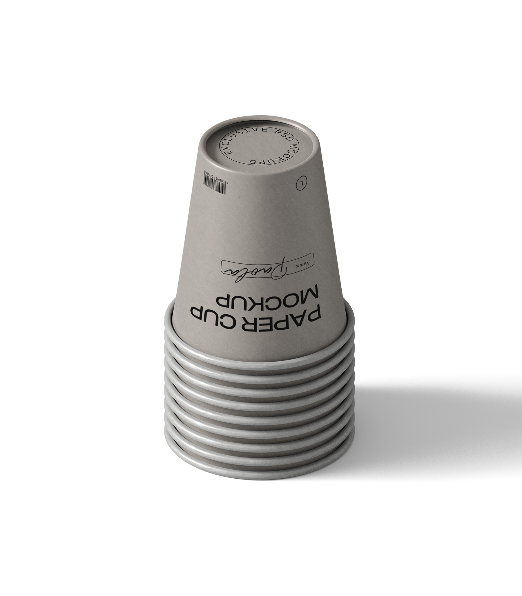 Mockup paper cups v6 isometric Mockup Paper Cups V6 Isometric