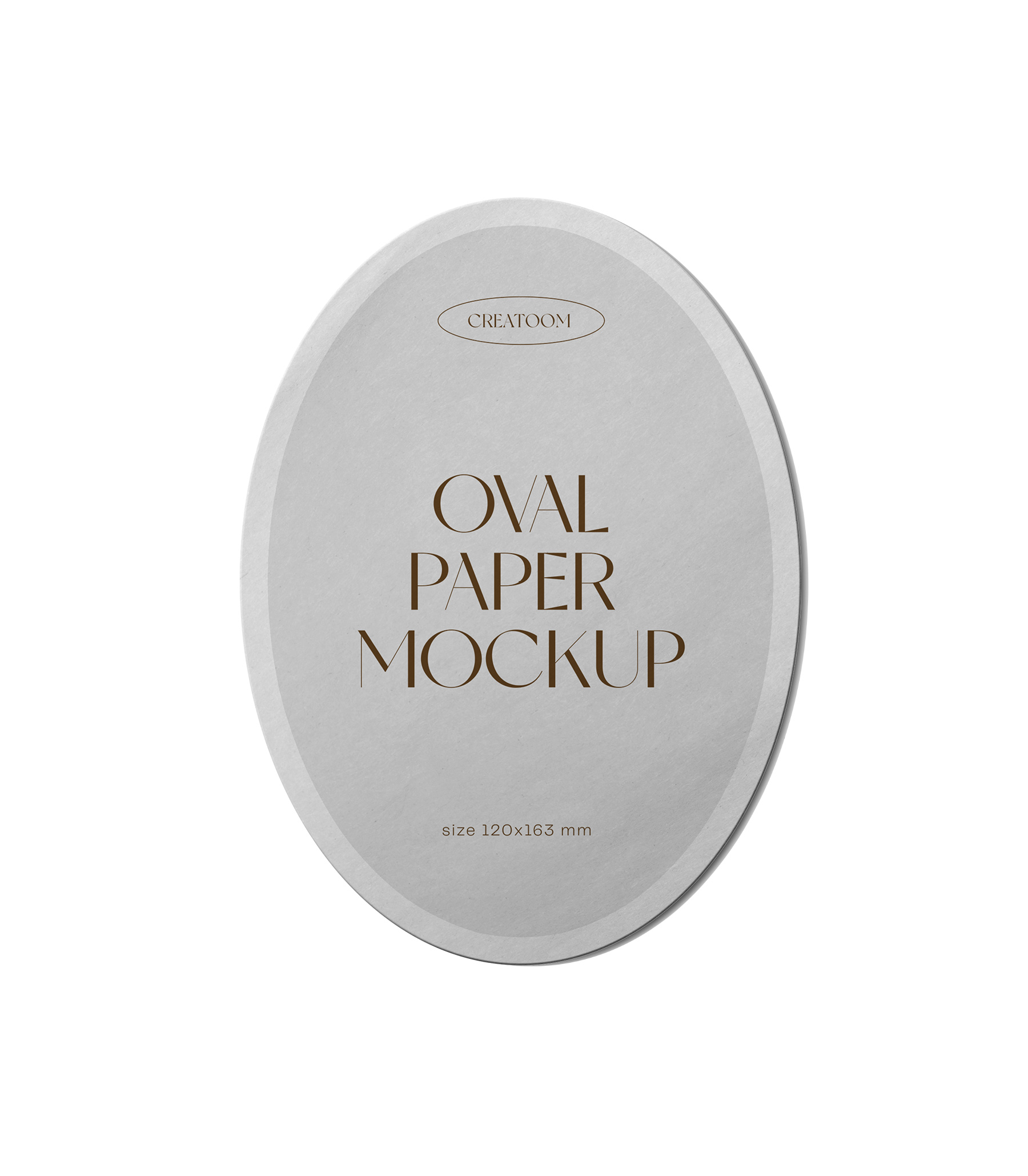 Mockup paper ellipse front view Mockup Paper Ellipse Front View