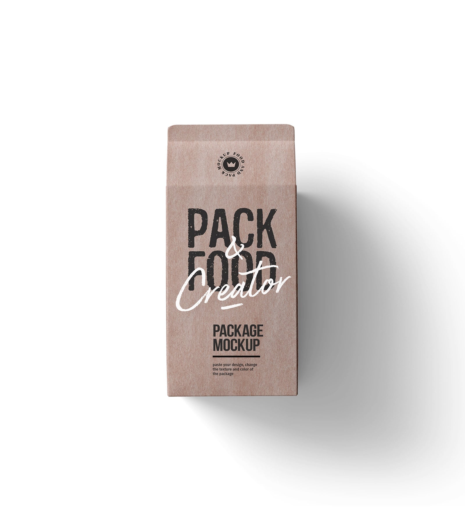 Mockup paper package top Mockup Paper Package Top