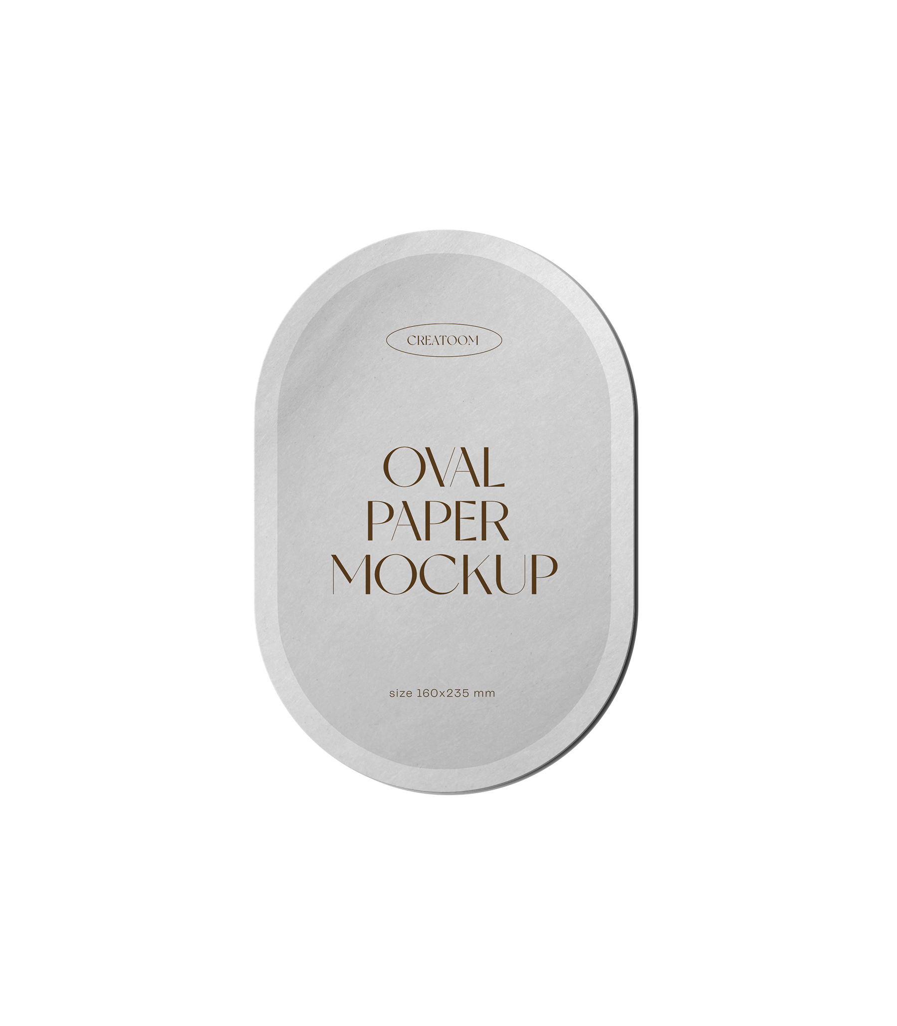 Mockup paper rounded front view Mockup Paper Rounded Front View