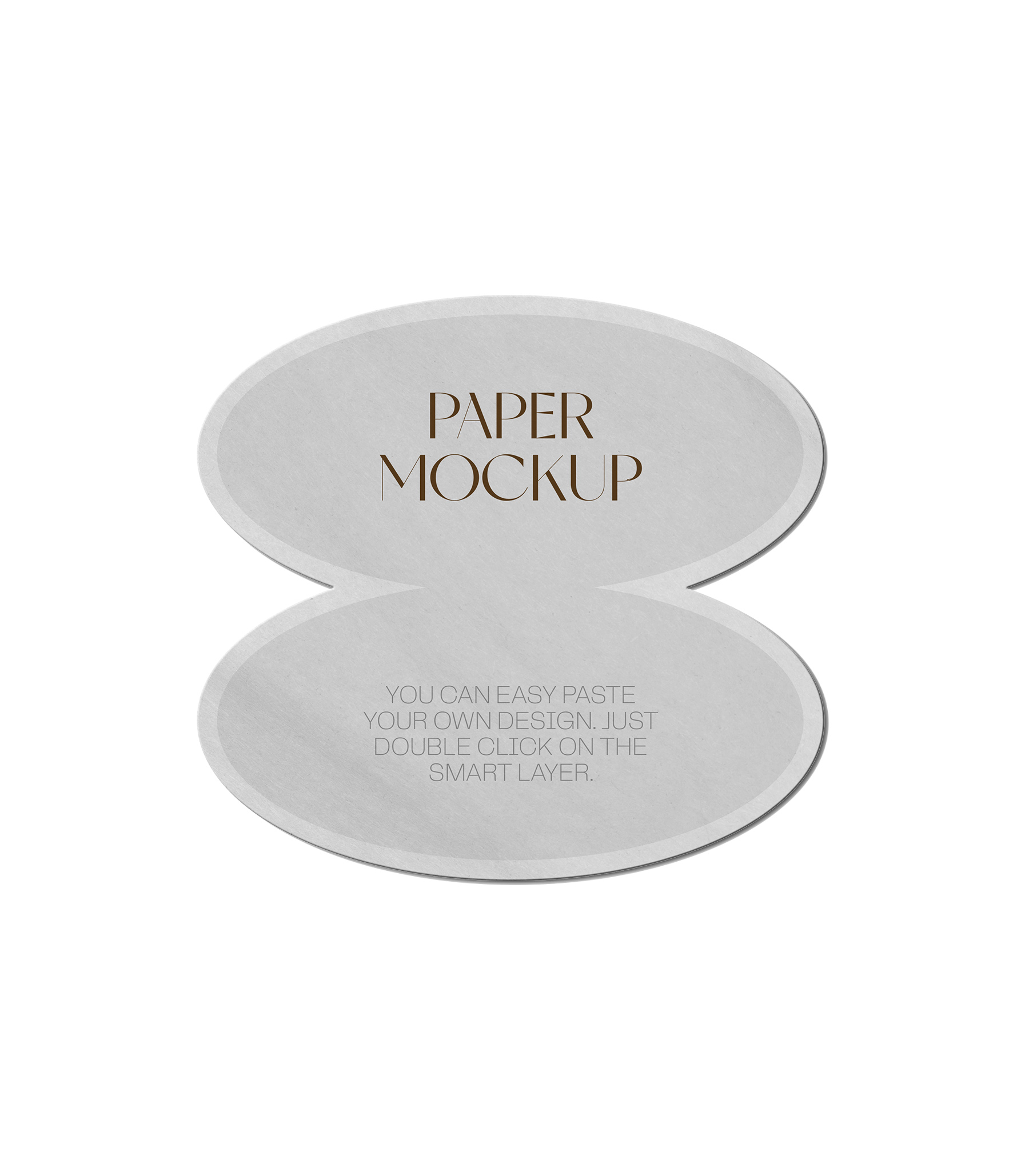 Mockup paper two ellipse front view Mockup Paper Two Ellipse Front View