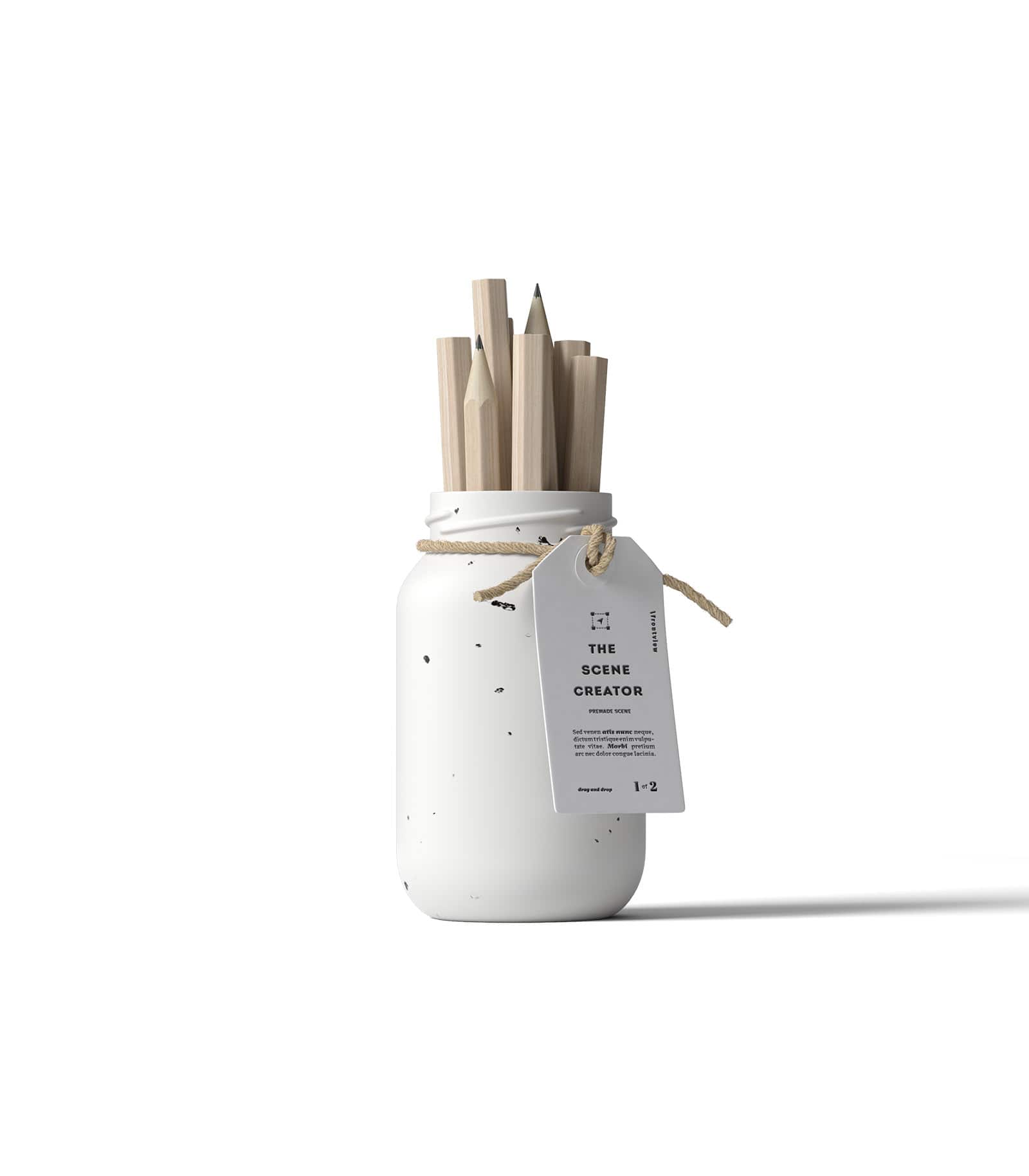 Mockup pencil stand front v4 Mockup Pencil Stand Front V4
