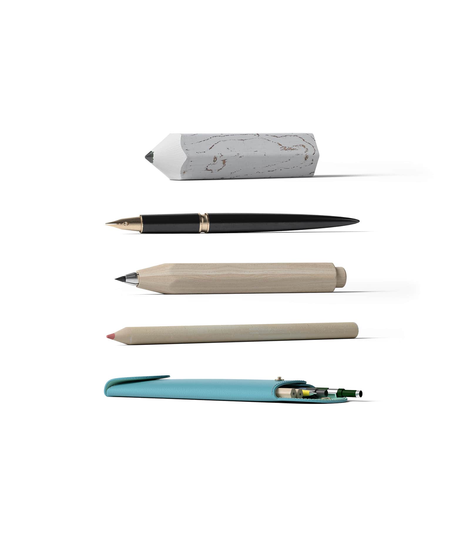 Mockup pencils and pen case front Mockup Pencils And Pen Case Front